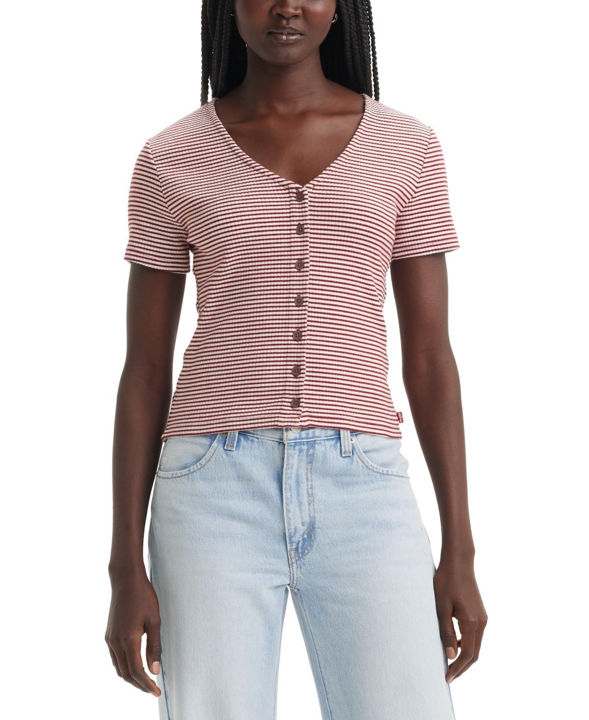 Levis Womens Muse Short-Sleeve V-Neck Top Product Image