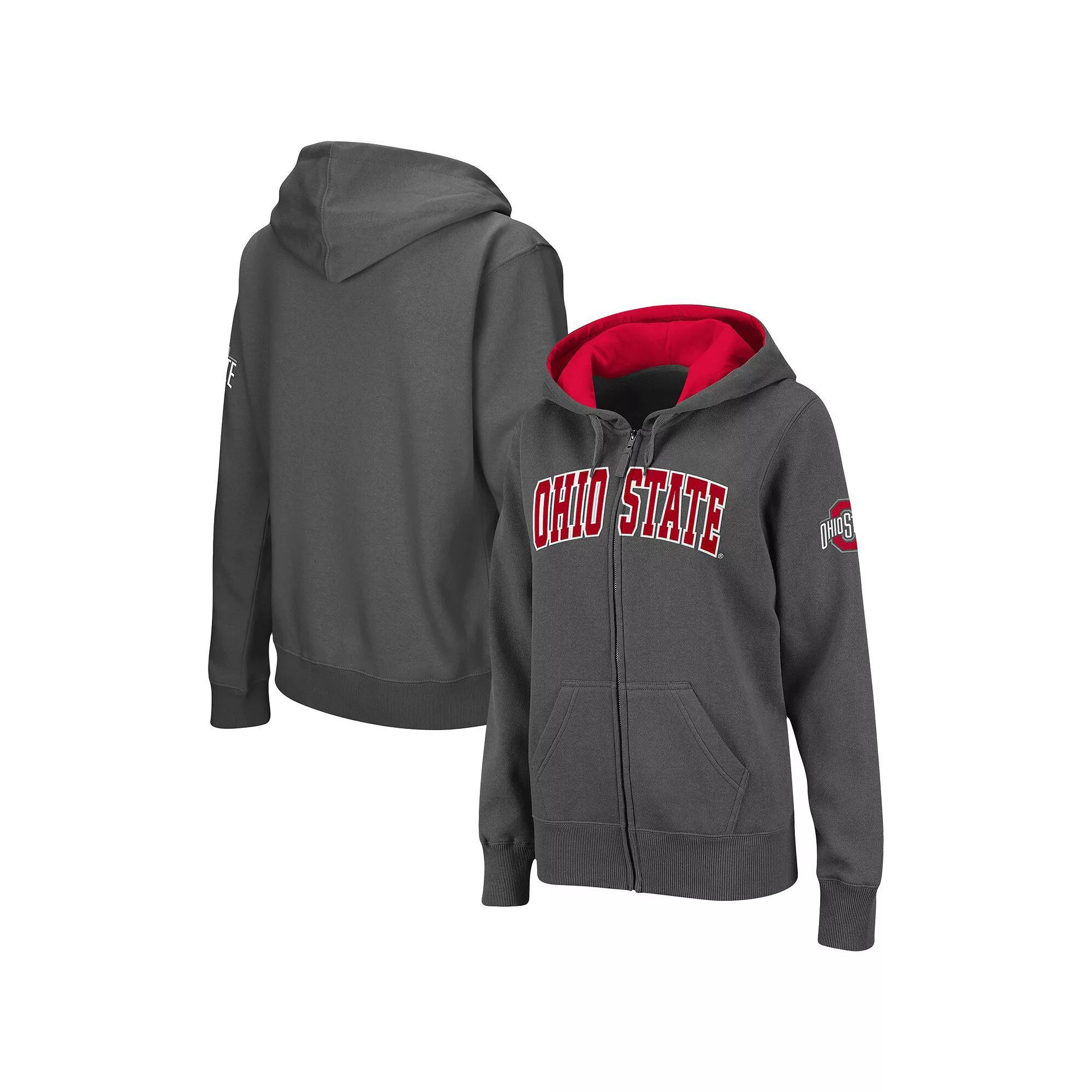 Women's Black Ohio State Buckeyes Arched Name Full-Zip Hoodie, Size: Small Product Image