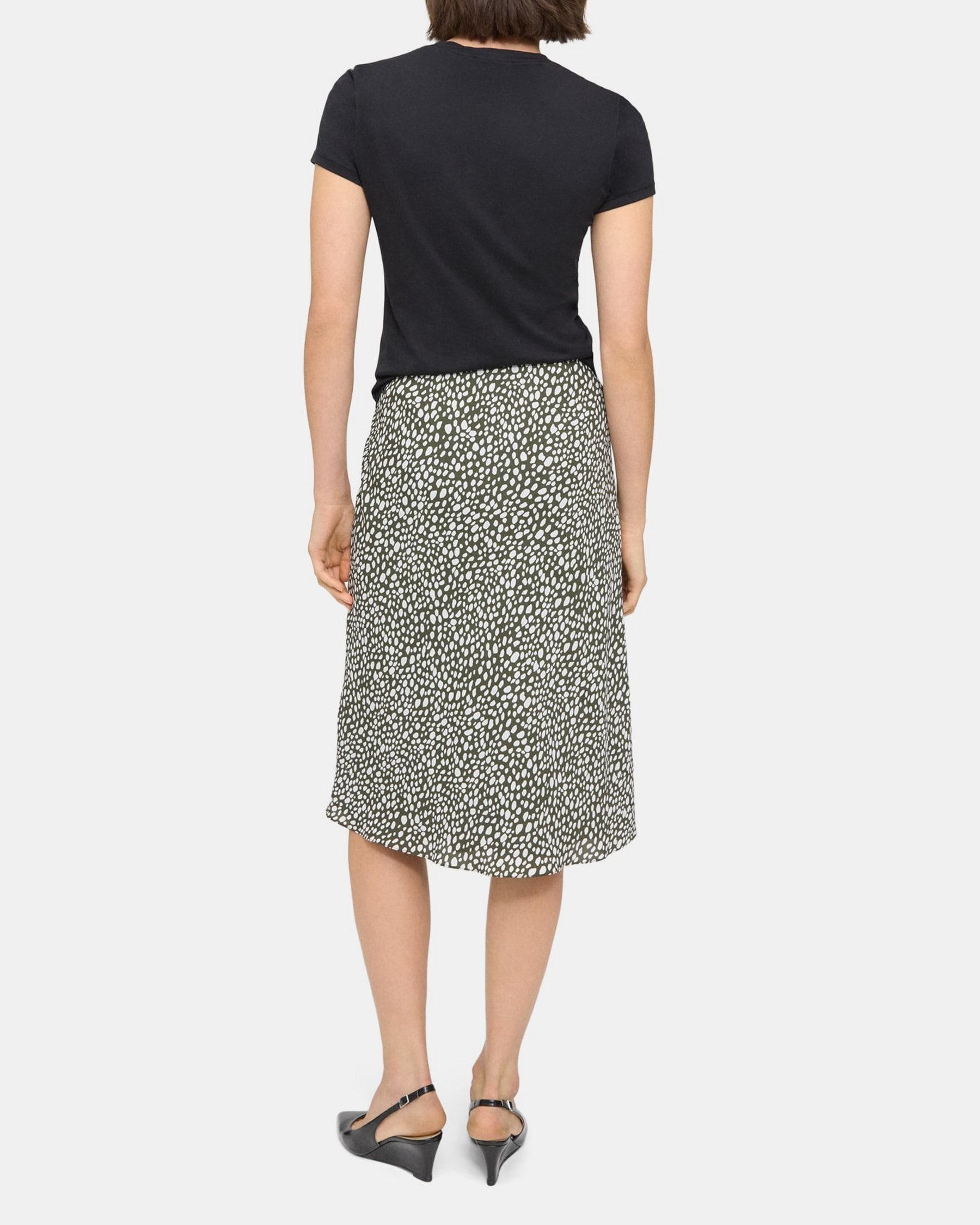 Slip Skirt in Spotted Satin Product Image