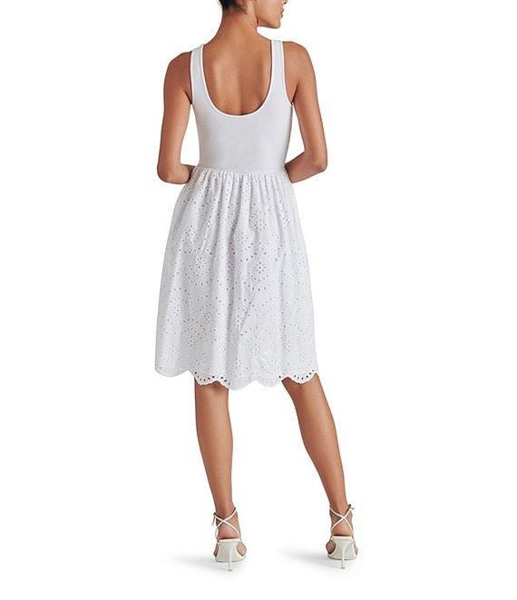 Steve Madden Julian Scoop Neck Sleeveless Eyelet Dress Product Image
