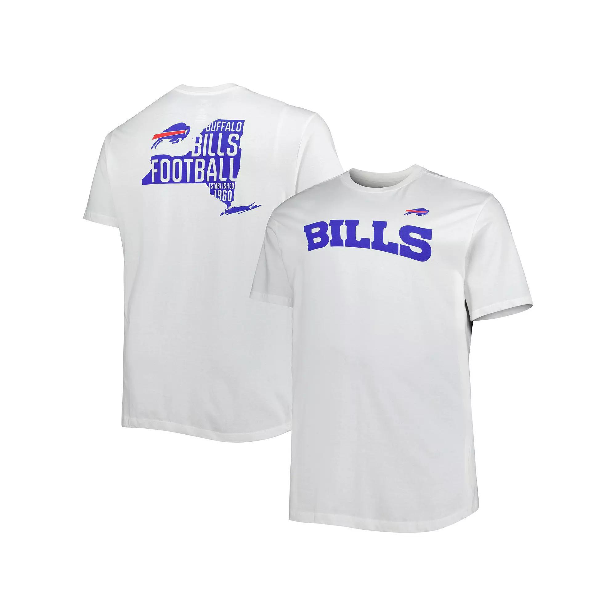 Men's Fanatics Branded White Buffalo Bills Big & Tall Hometown Collection Hot Shot T-Shirt, Size: XLT Product Image
