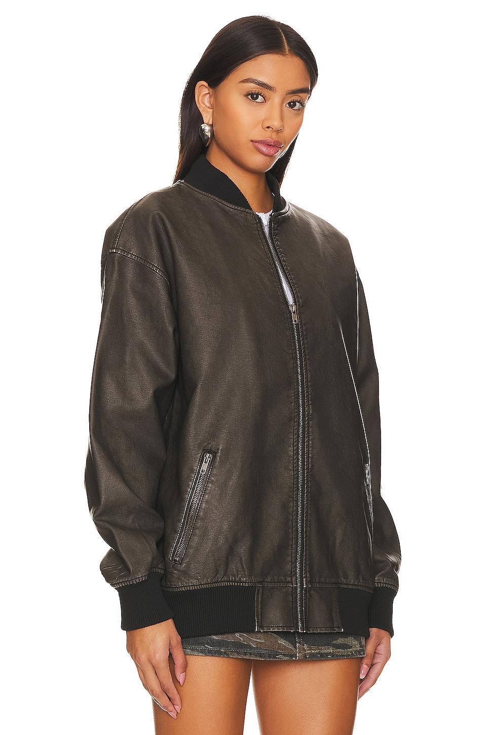Ariel Faux Leather Bomber superdown Product Image
