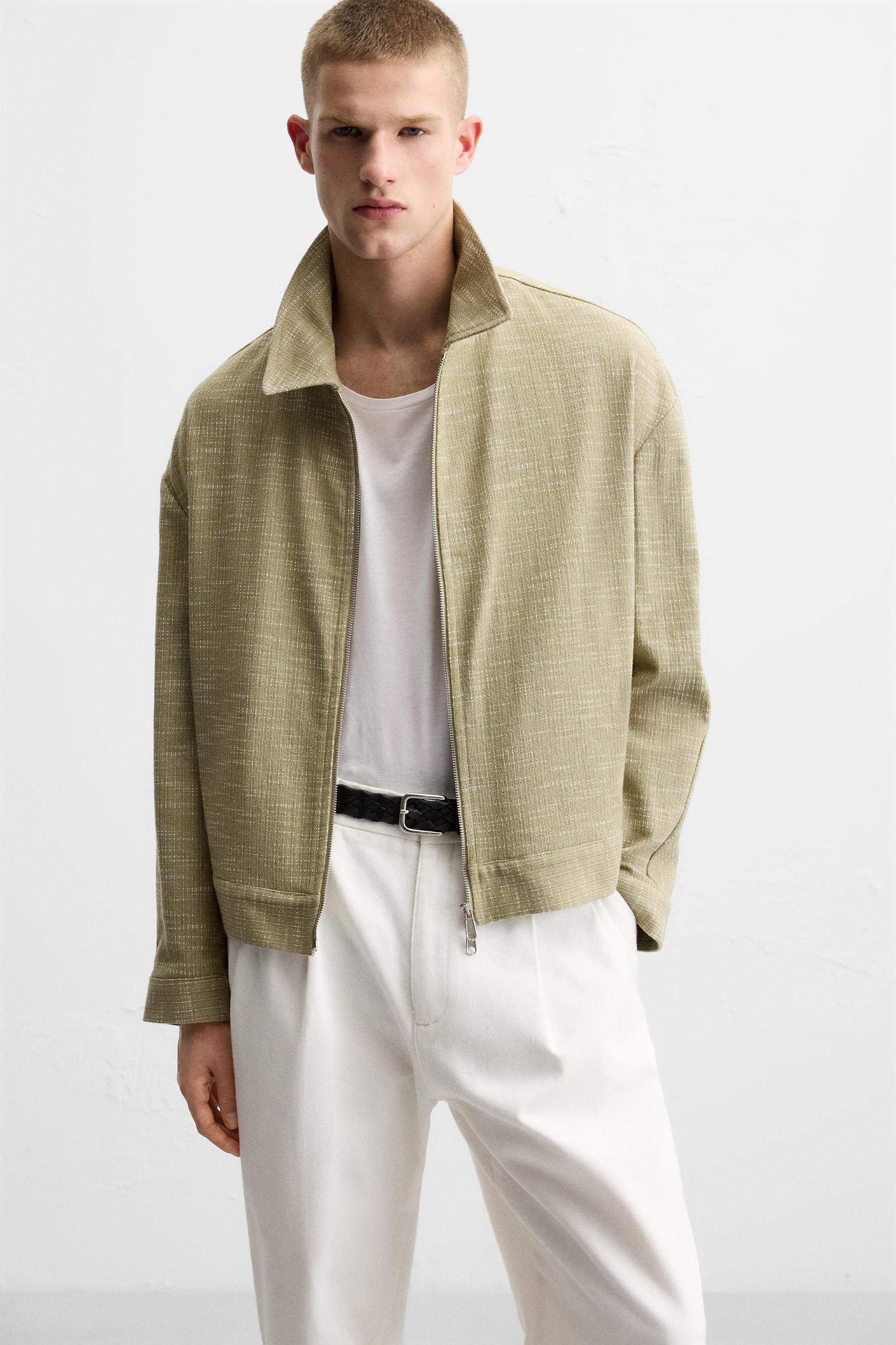 STRUCTURED ZIP OVERSHIRT Product Image
