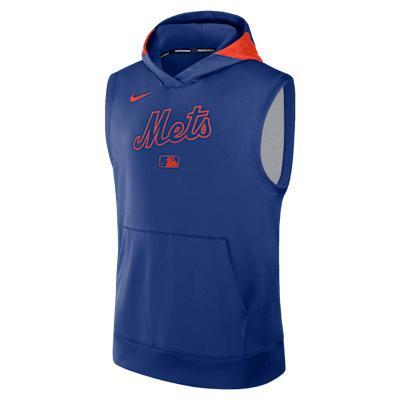 New York Mets Authentic Collection Menâs Nike Men's Dri-FIT MLB Sleeveless Pullover Hoodie Product Image