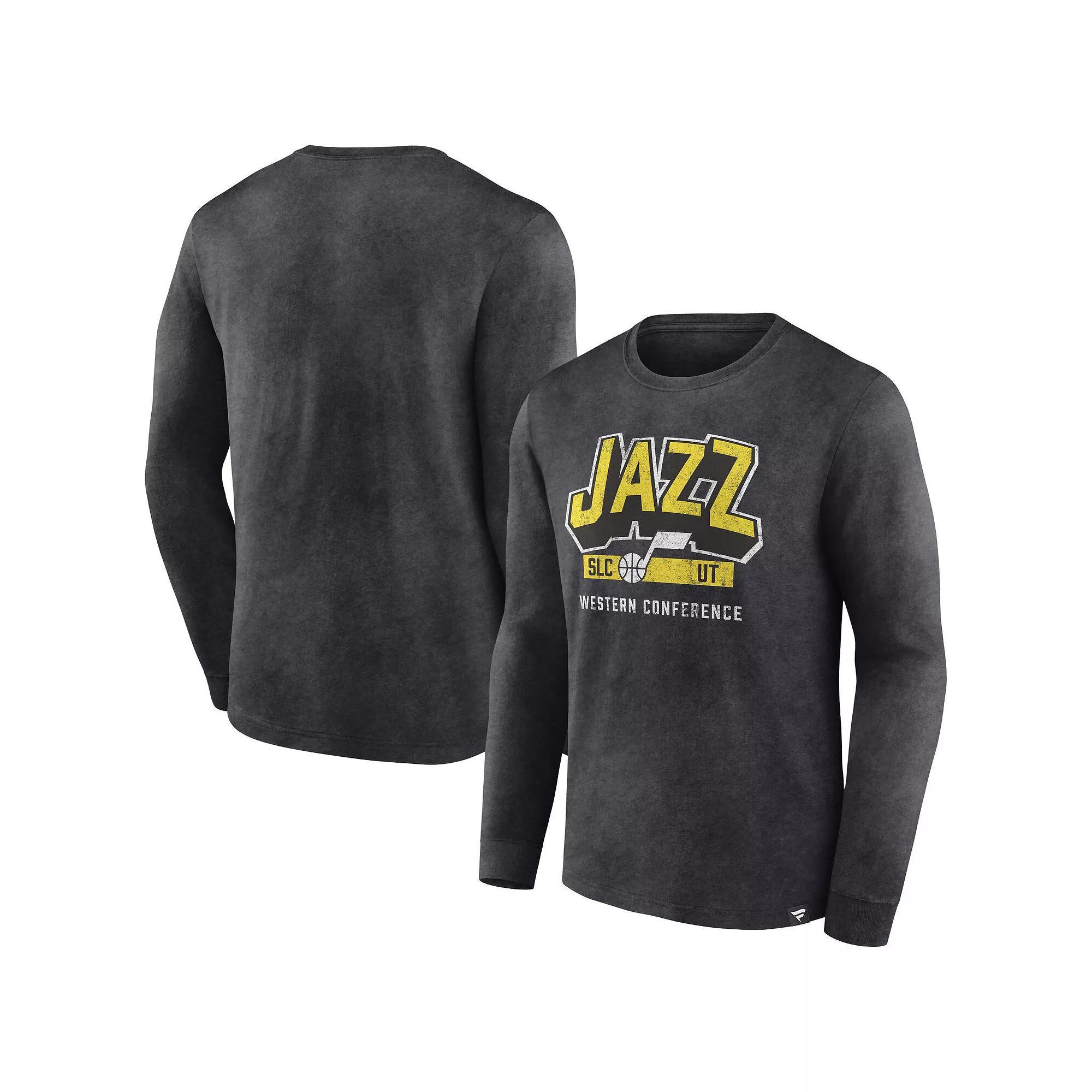 Men's Fanatics Branded Heather Royal Golden State Warriors Front Court Press Snow Wash Long Sleeve T-Shirt, Size: 3XL, Blue Product Image