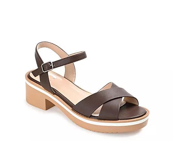 Journee Hilaree Women's Heeled Sandals, Size: 9.5, Brown Product Image