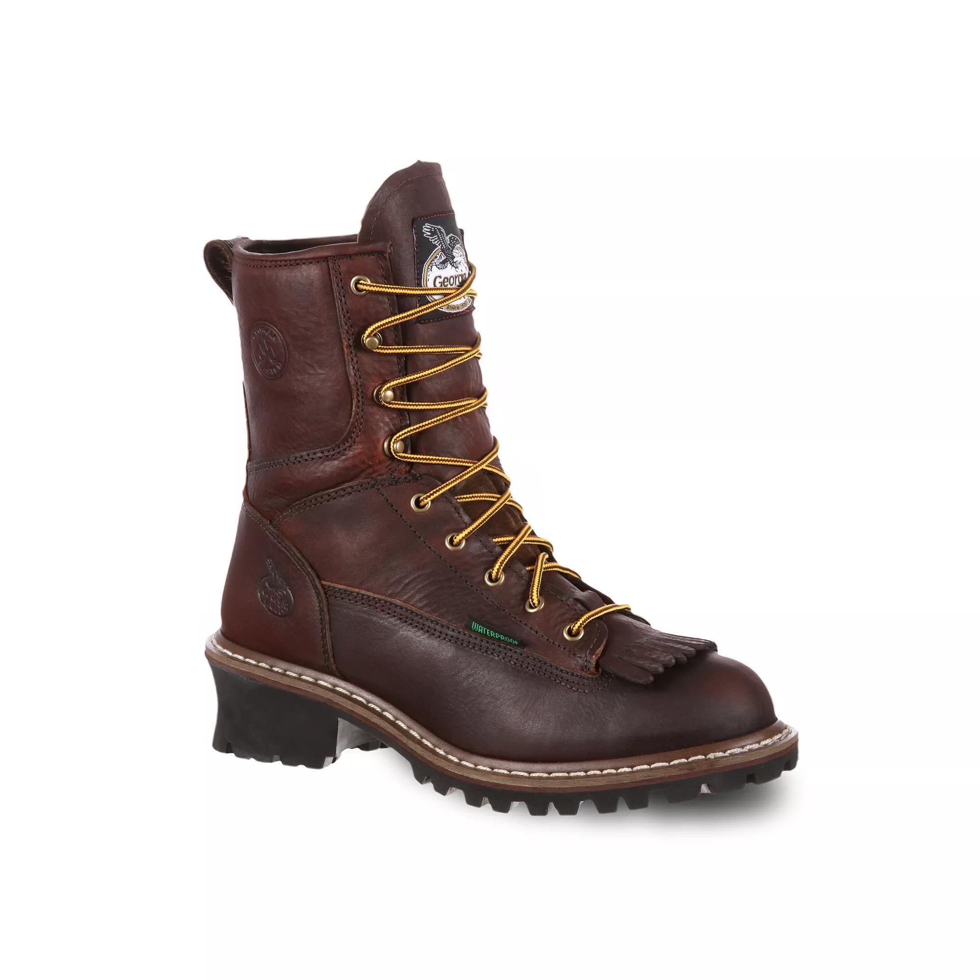 Georgia Boots Logger Men's Waterproof Steel Toe Work Boots, Size: 7.5 Wide, Brown Product Image