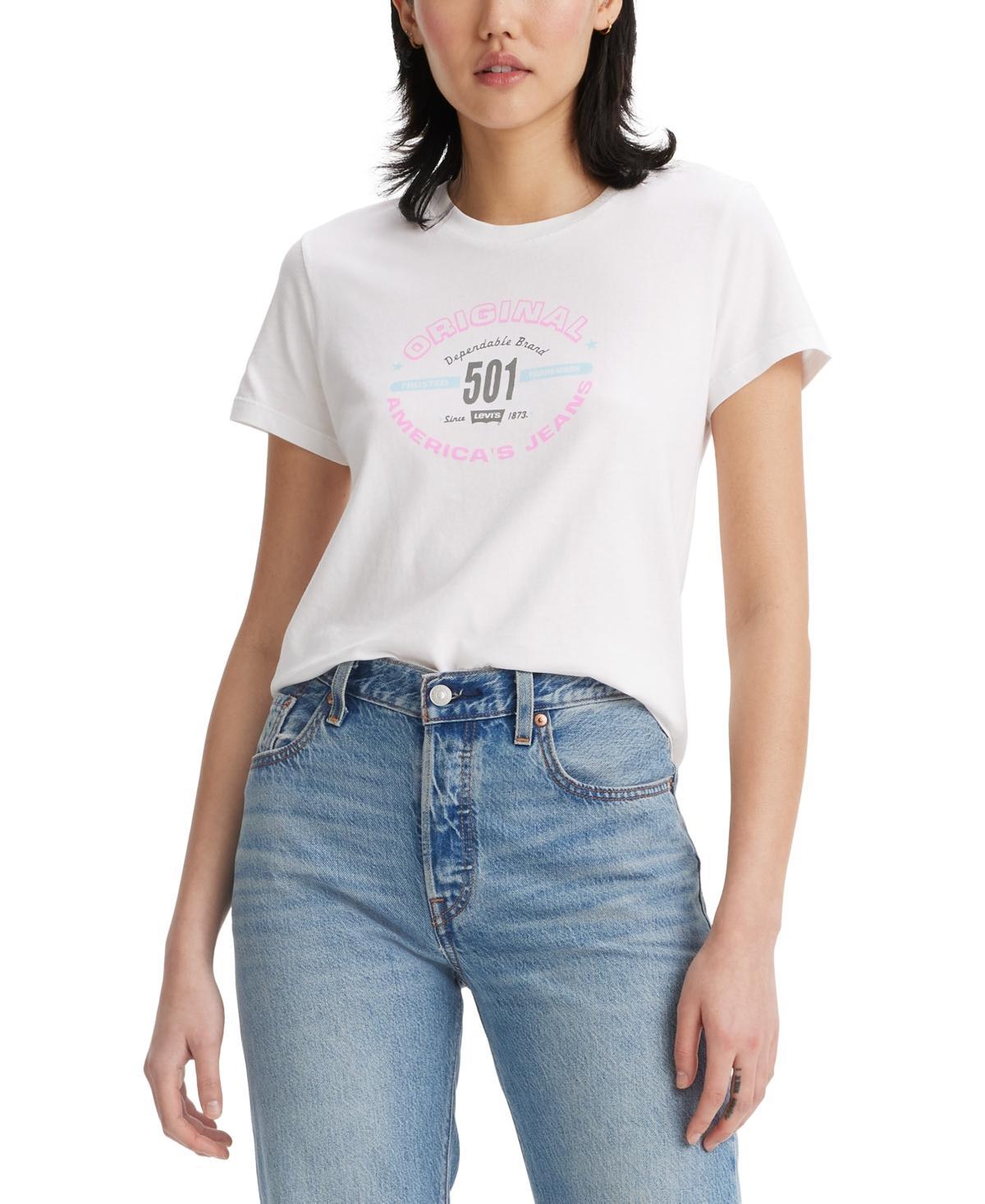 Women's Levi's® Logo Perfect Tee, Size: XS, Housemark Smokestack Product Image