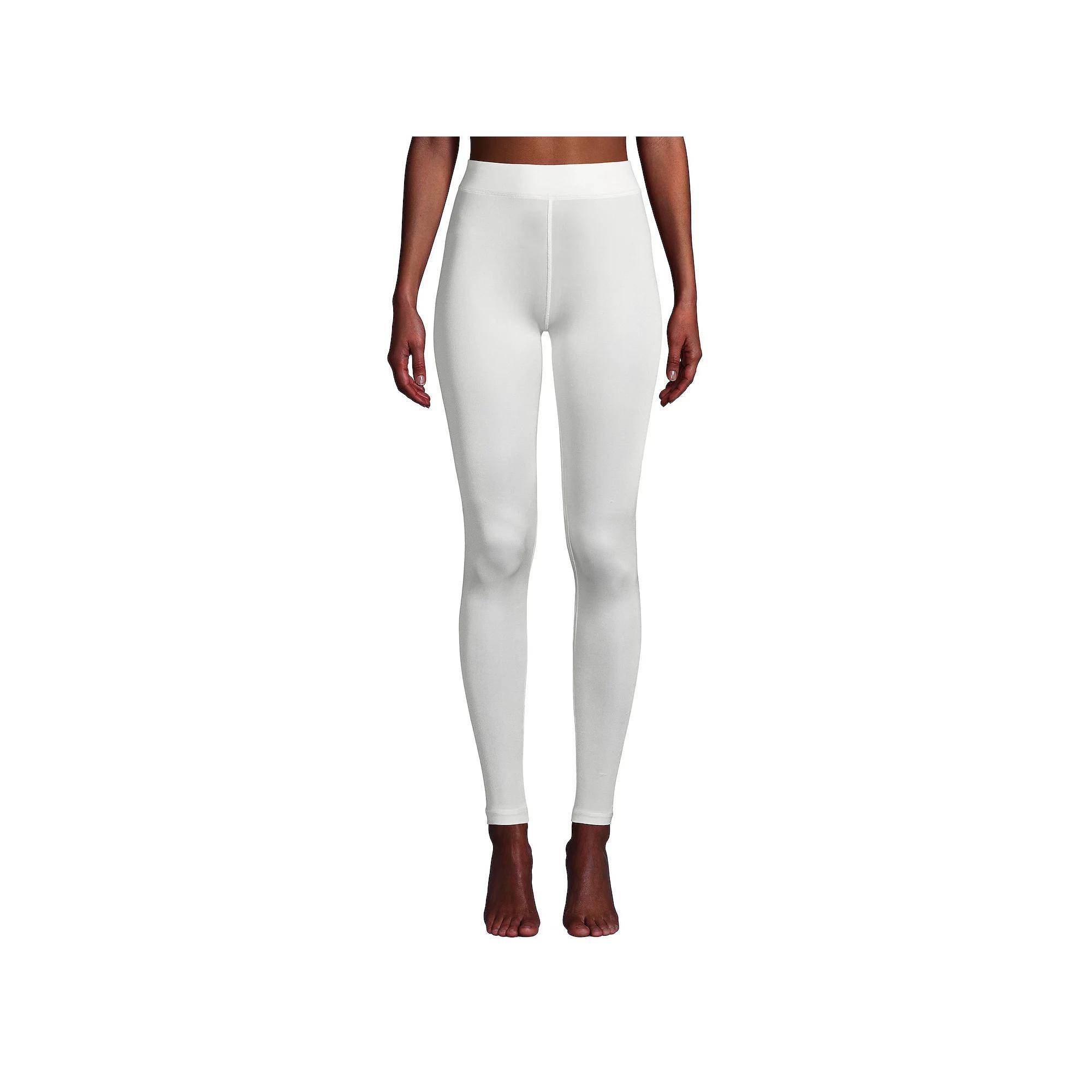 Petite Lands' End Silk Interlock Pants, Women's, Size: Medium Petite, Ivory Product Image