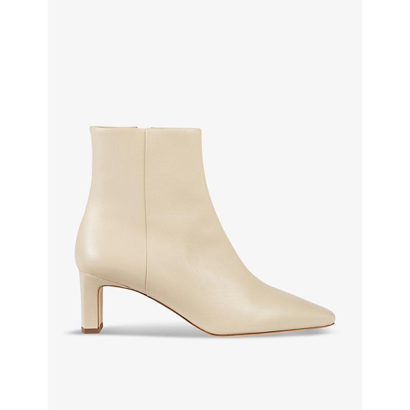 LK BENNETT Womens Tan-sand Margaux Heeled Leather Ankle Boots Product Image