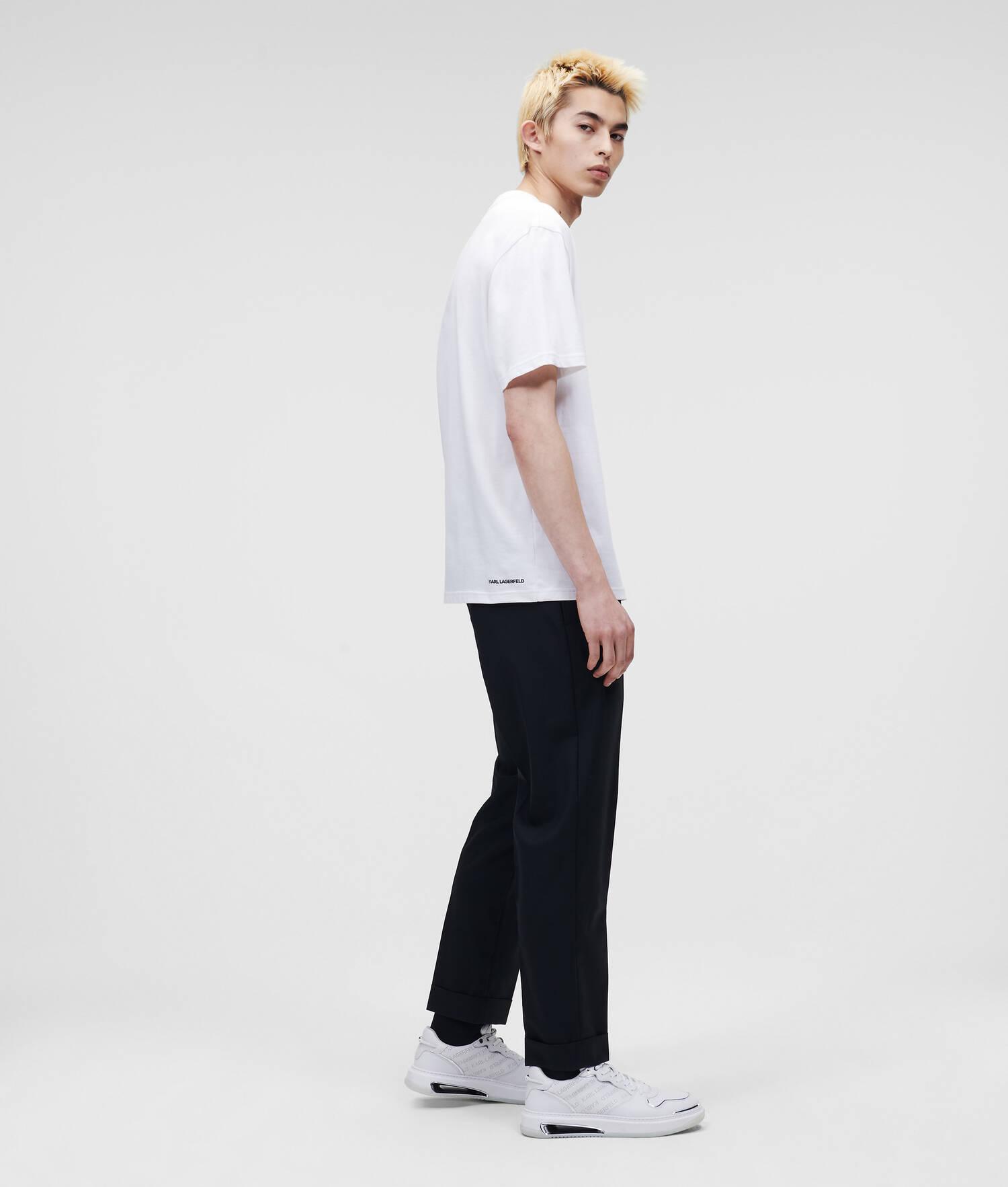 FAUX-LEATHER KARL LOGO T-SHIRT Product Image
