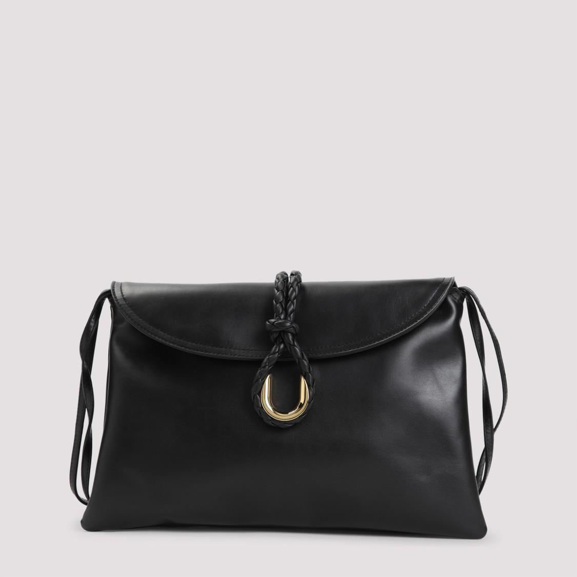 BOTTEGA VENETA Liberta Black Calf Leather Shoulder Bag Product Image