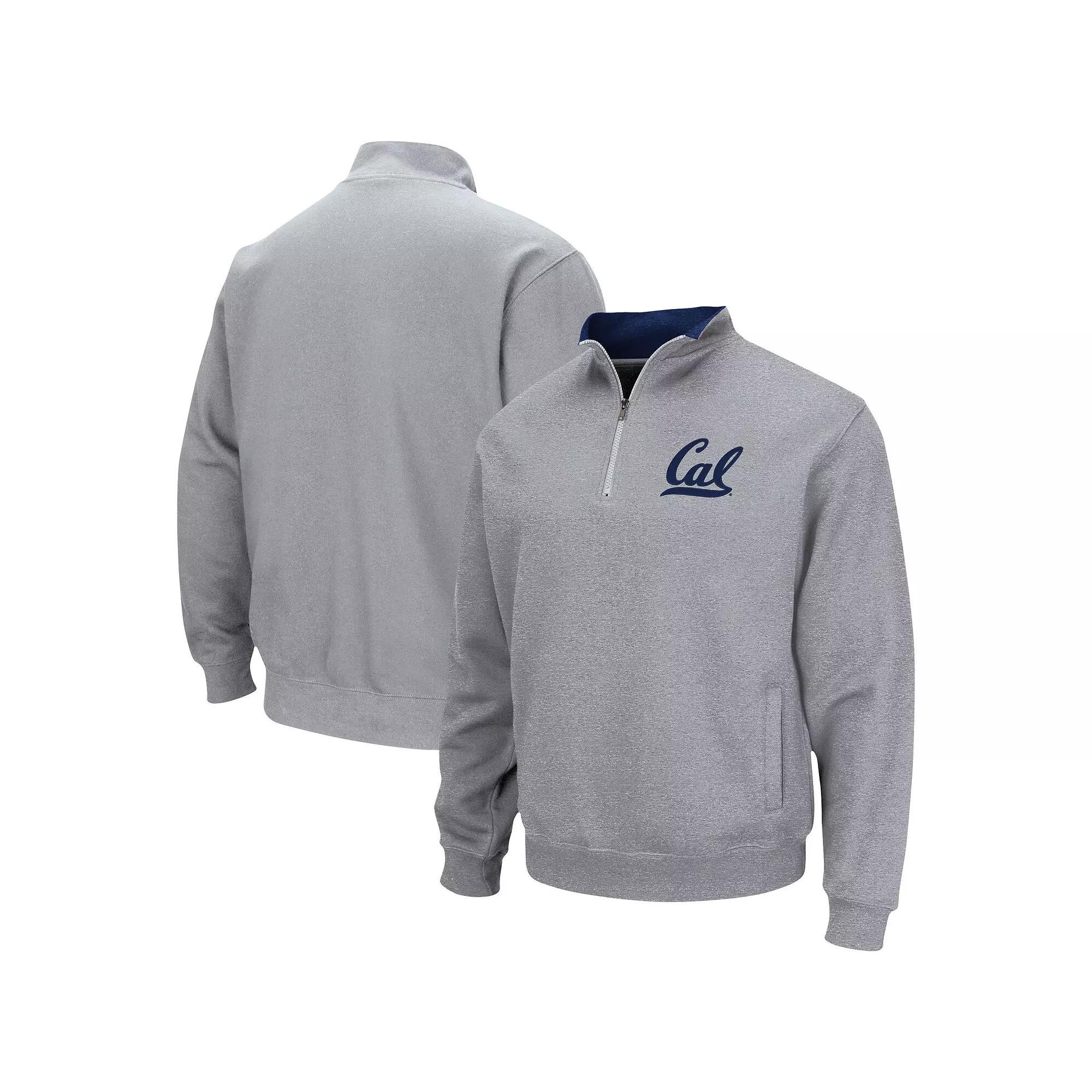 Men's Colosseum Heathered Gray Cal Bears Tortugas Team Logo Quarter-Zip Jacket, Size: 3XL, Grey Product Image