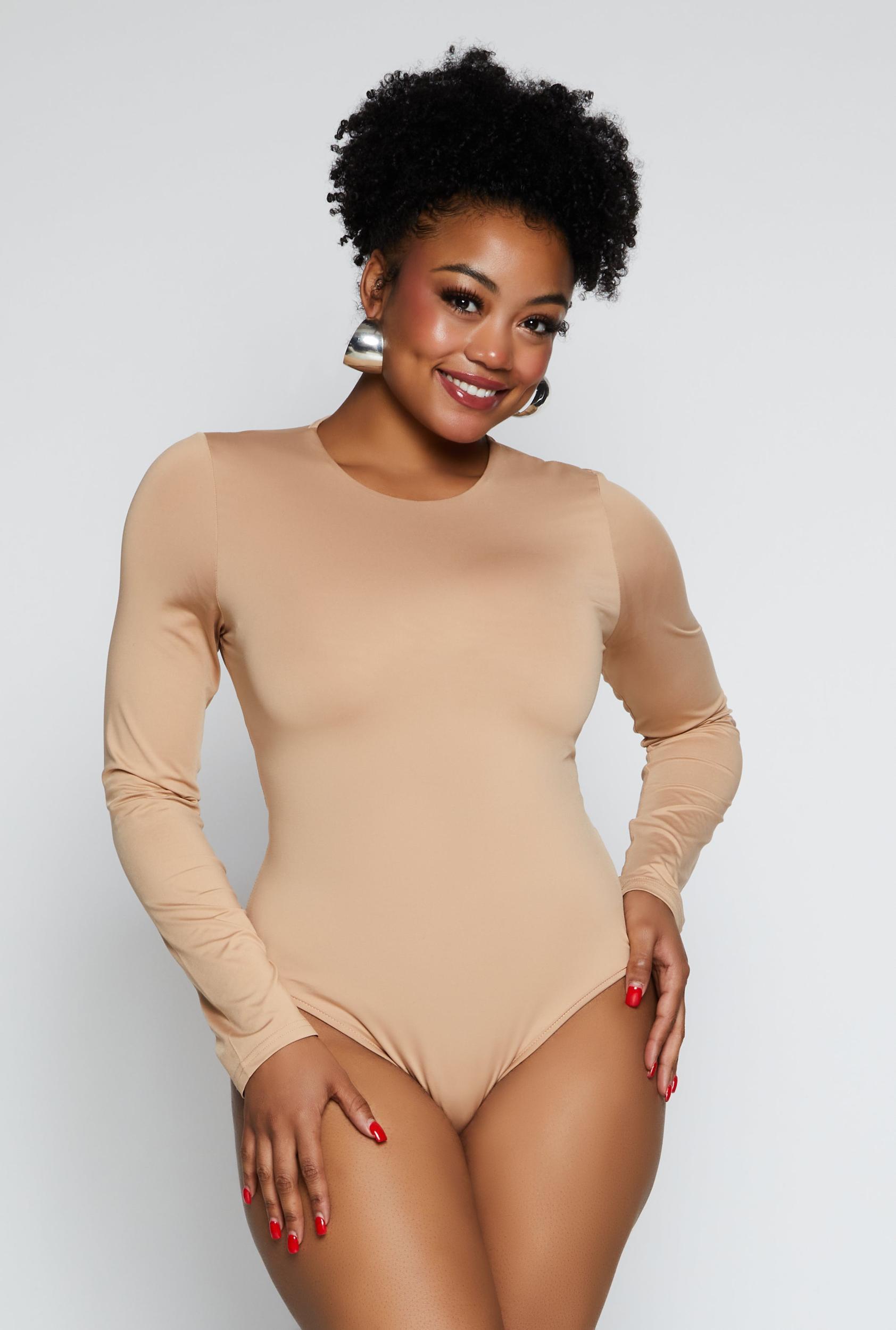 Womens Plus Size Daisy Double Layer Bodysuit Product Image