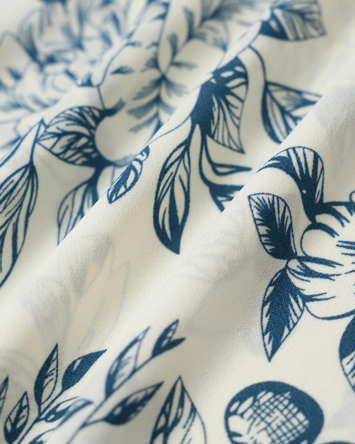 Blue Floral Slip Mini Dress Product Image