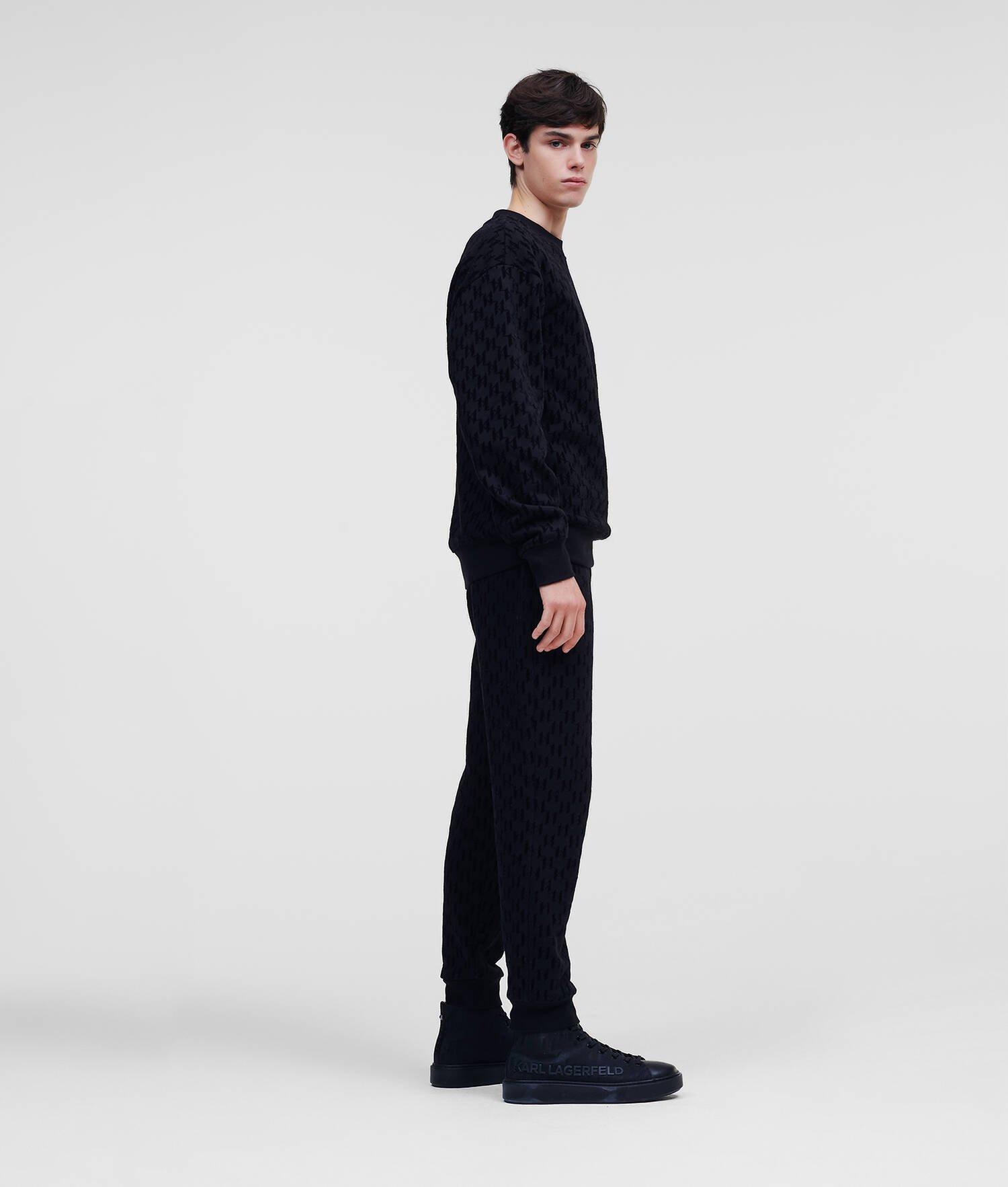 KARL MONOGRAM FLOCK-PRINT SWEATPANTS Product Image