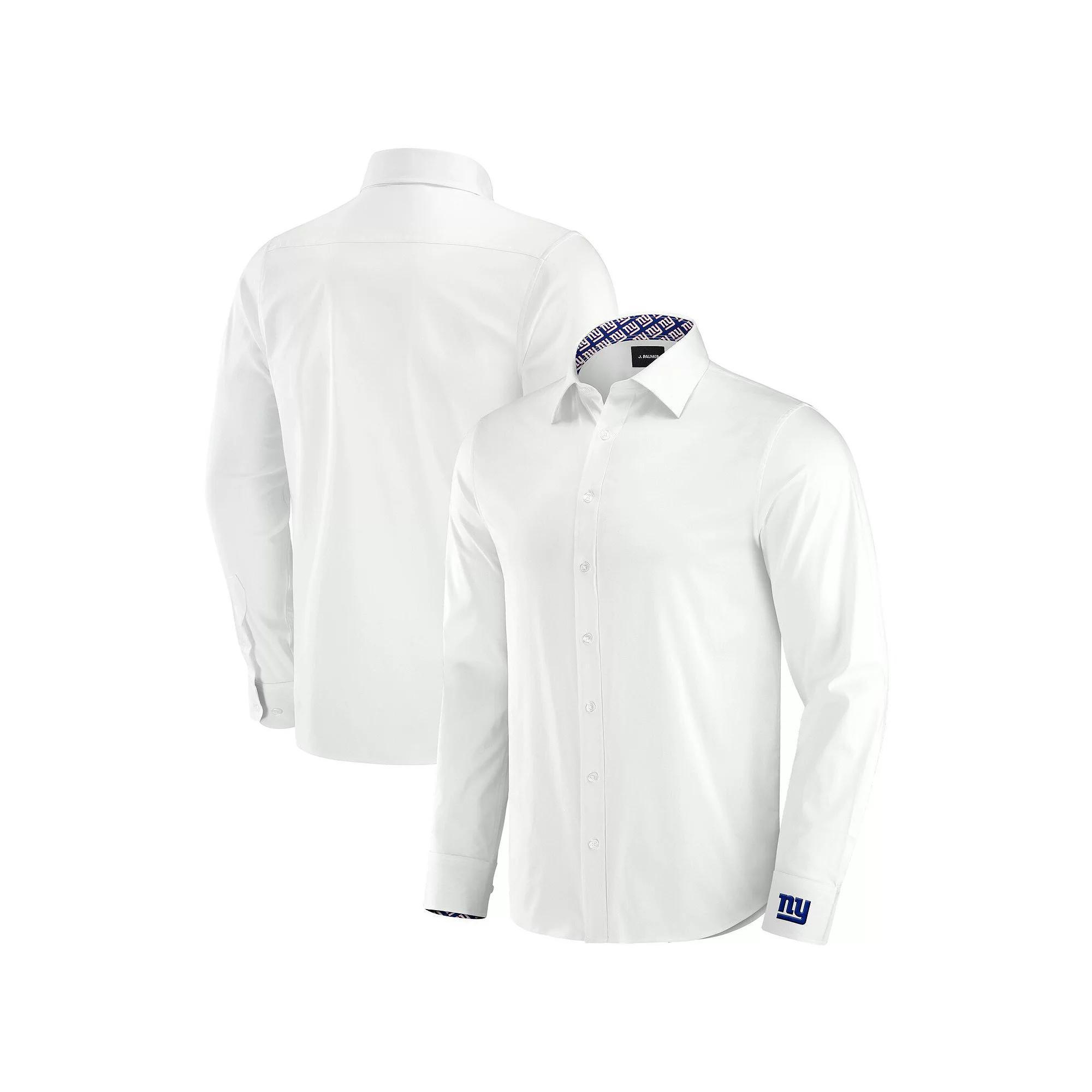 Men's J. Palmer White New York Giants Man-In-Motion Long Sleeve Button-Up Dress Shirt, Size: XL Product Image