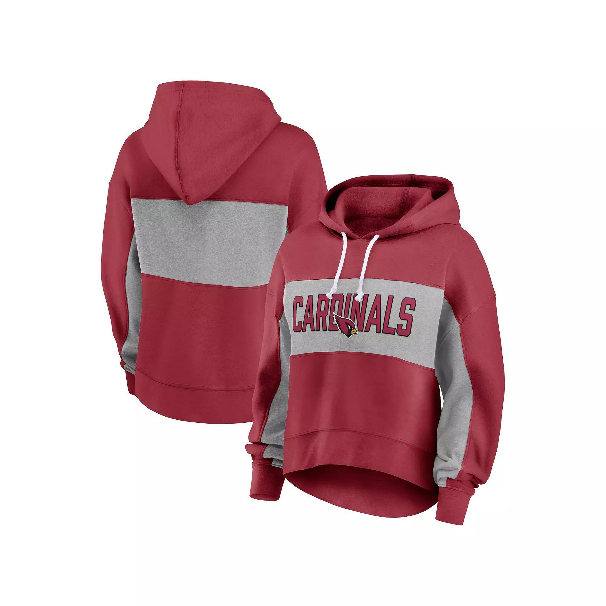Women's Fanatics Branded Red St. Louis Cardinals Filled Stat Sheet Pullover Hoodie, Size: Small Product Image