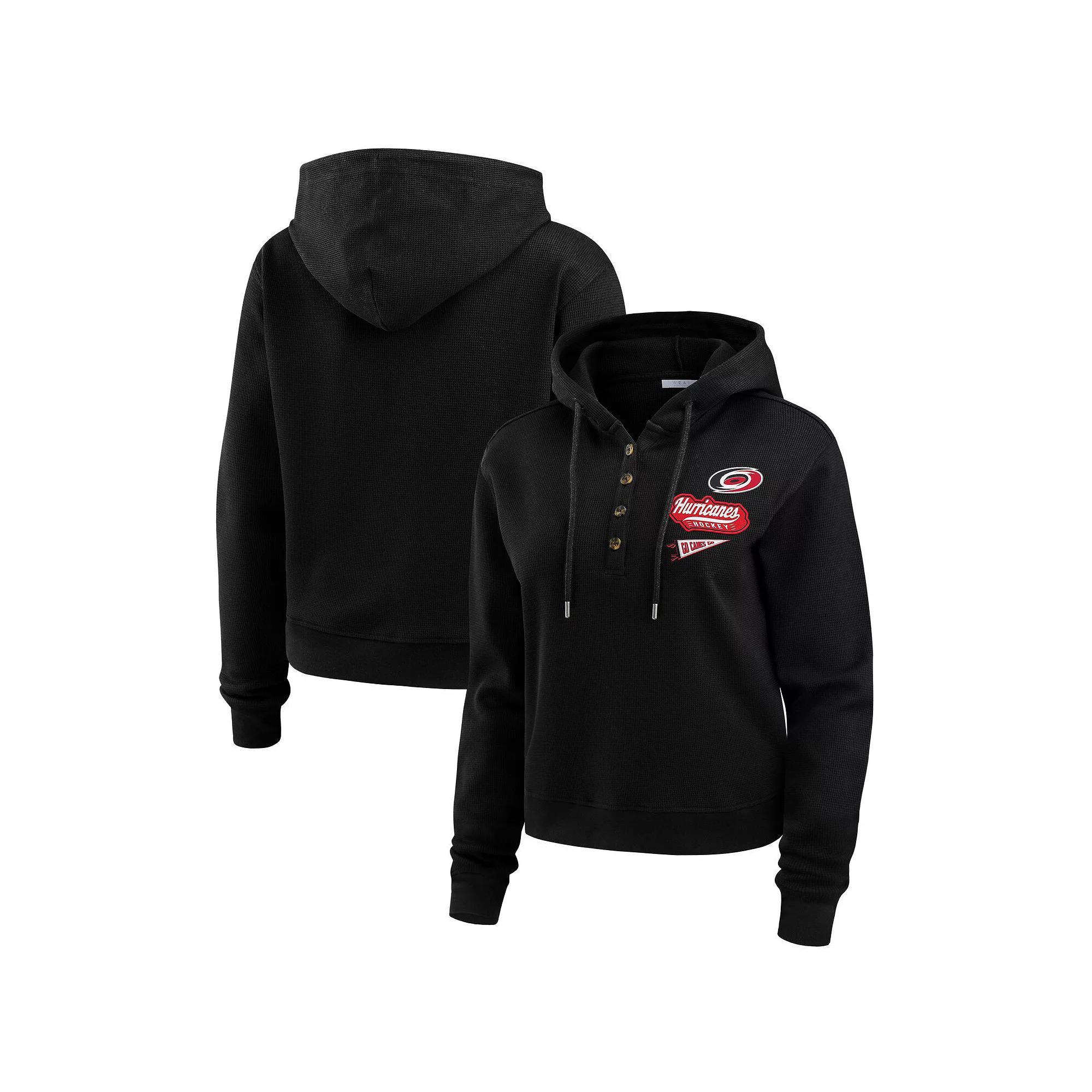 Women's WEAR by Erin Andrews  Red New Jersey Devils Waffle-Knit Pullover Hoodie, Size: XL, Nhl Red Product Image