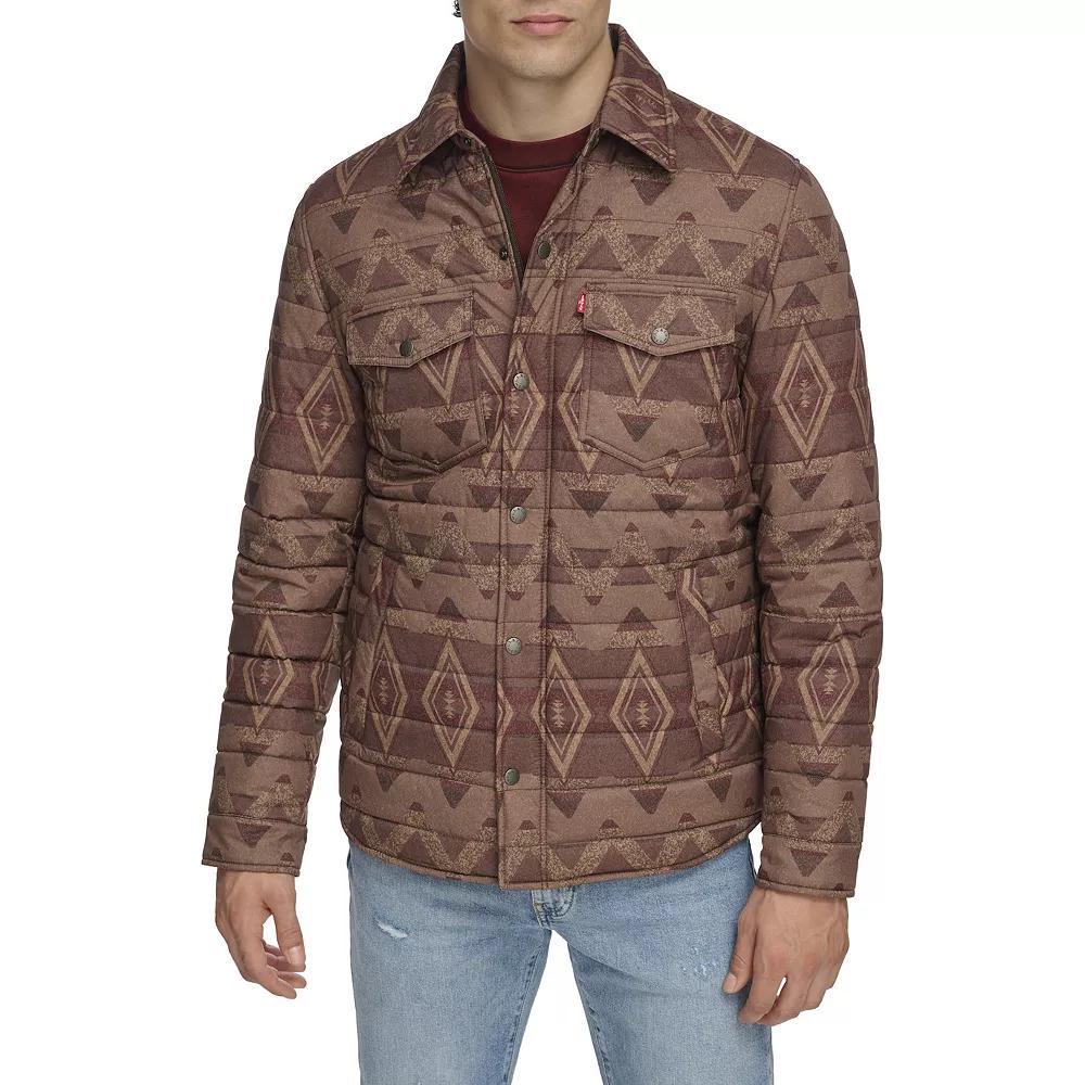 Men's Levi's® Quilted Shacket, Size: Large, Geometric Print Product Image