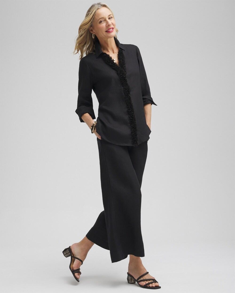 Linen Floral Applique Tunic Product Image
