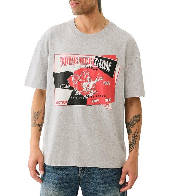 True Religion Torn Short Sleeve Graphic T-Shirt Product Image
