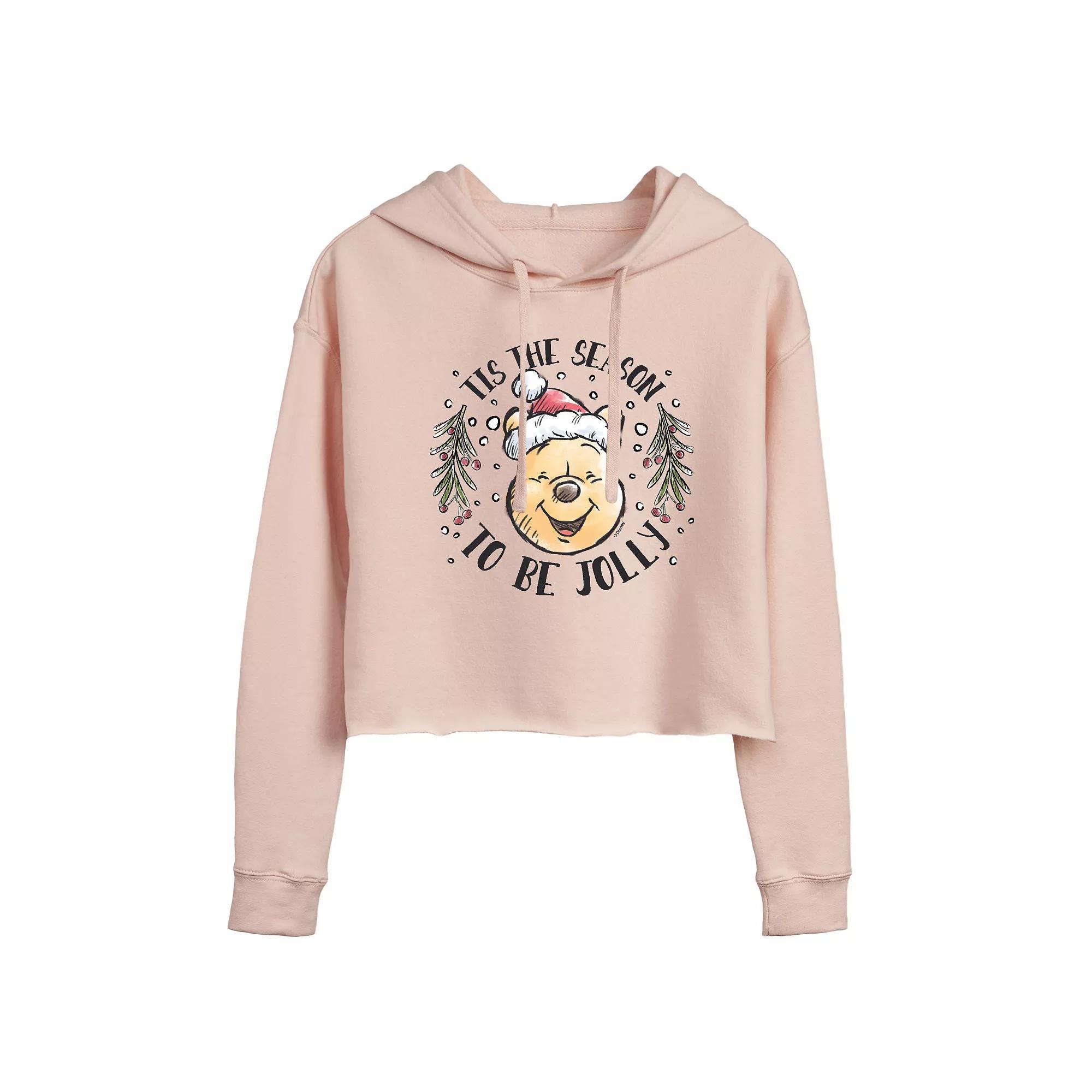 Disney's Winnie The Pooh Women's Tis The Season Tee, Girl's, Size: Large, Pink Product Image