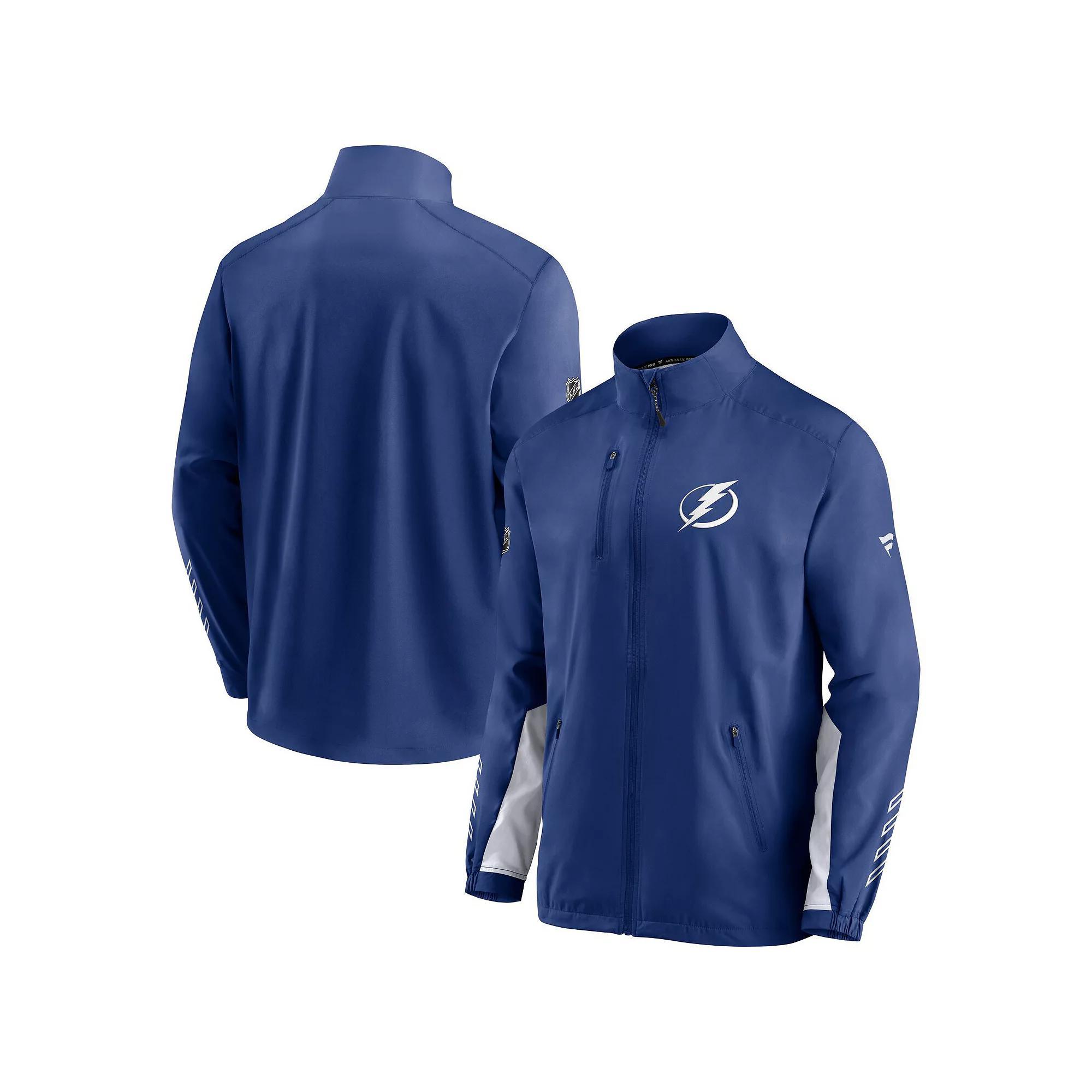 Men's Fanatics Branded Blue Tampa Bay Lightning Authentic Pro Locker Room Rinkside Full-Zip Jacket, Size: Medium, Lgh Blue Product Image