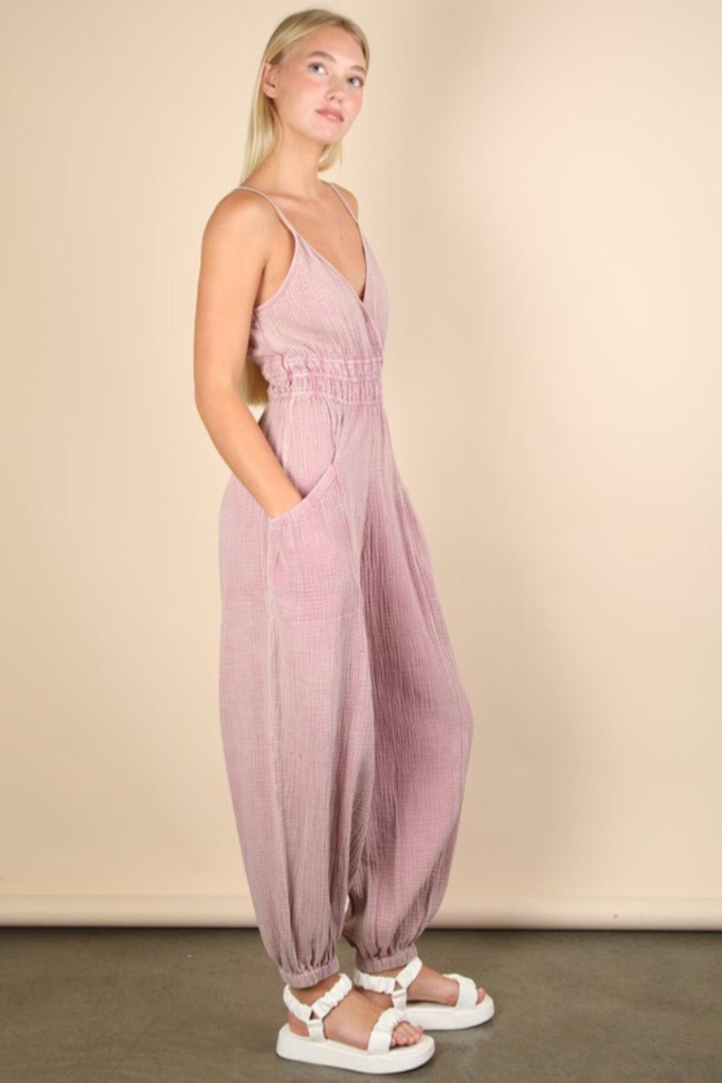 Mineral Washed Jumpsuit Product Image