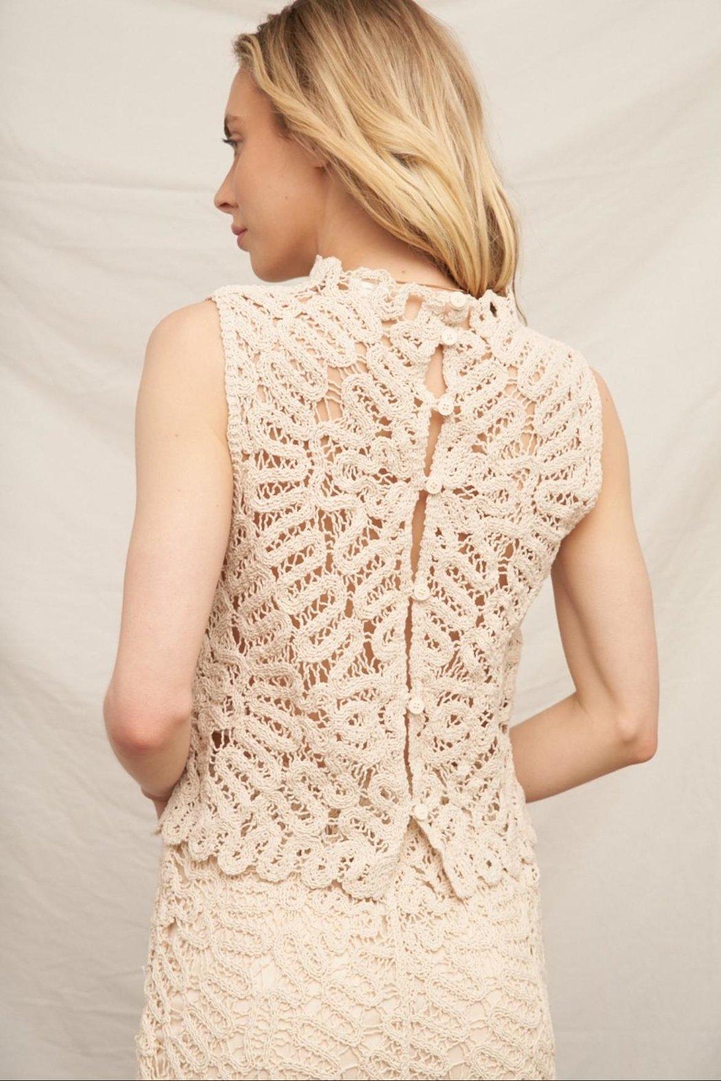 Sleeveless Crochet Top Product Image