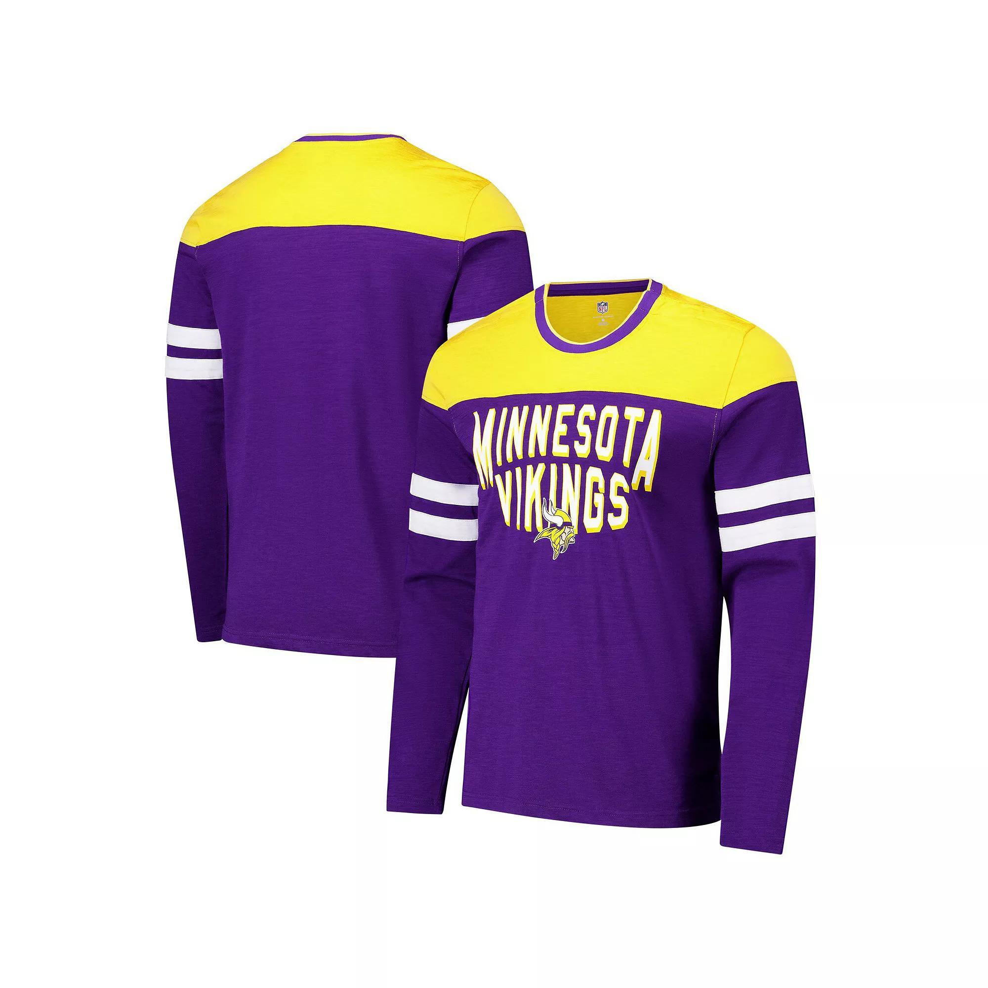 Men's G-III Sports by Carl Banks Purple/Gold Minnesota Vikings Adaptive Hail Mary Long Sleeve T-Shirt, Size: XL Product Image