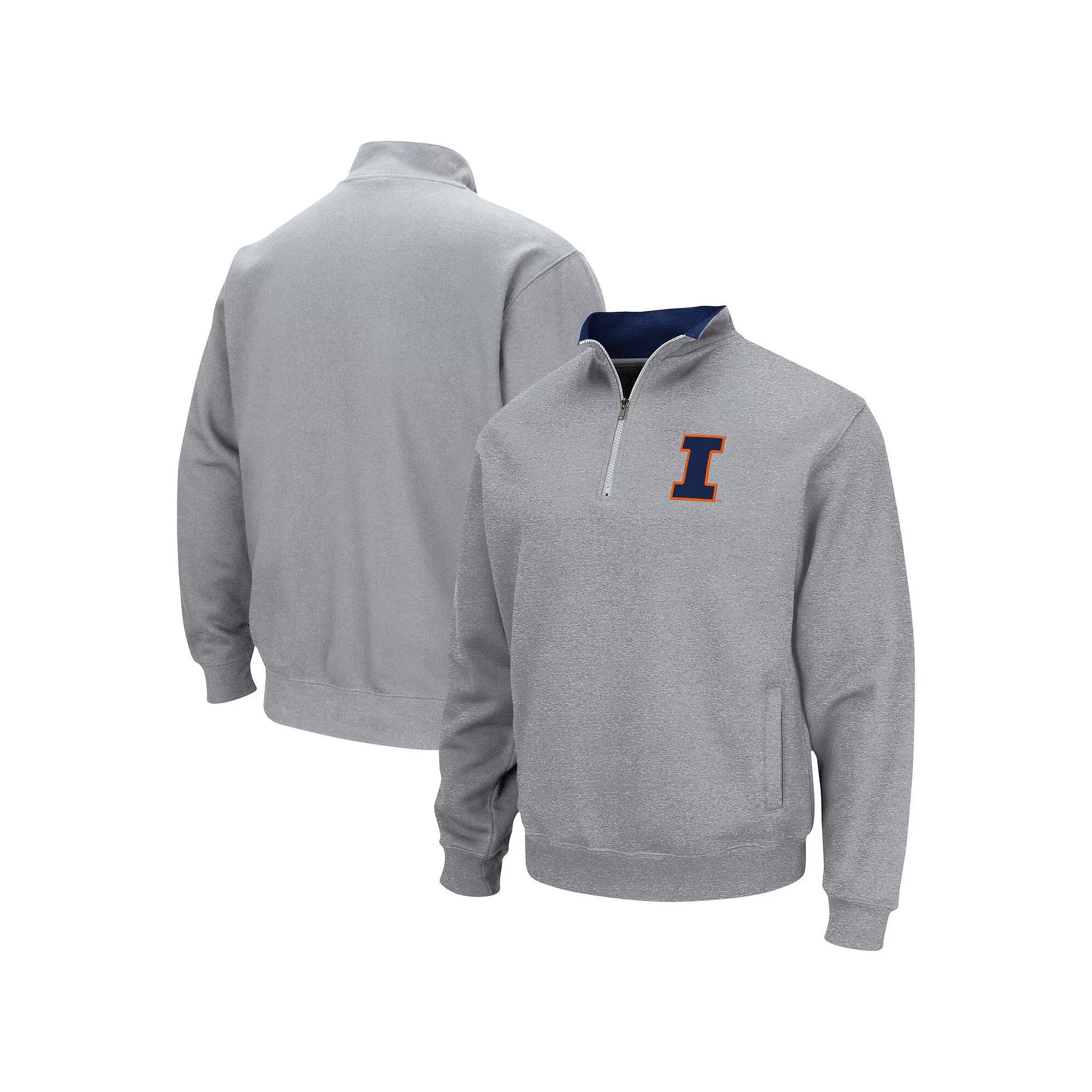 Men's Colosseum Heathered Gray Air Force Falcons Tortugas Team Logo Quarter-Zip Jacket, Size: 2XL, Afa Grey Product Image