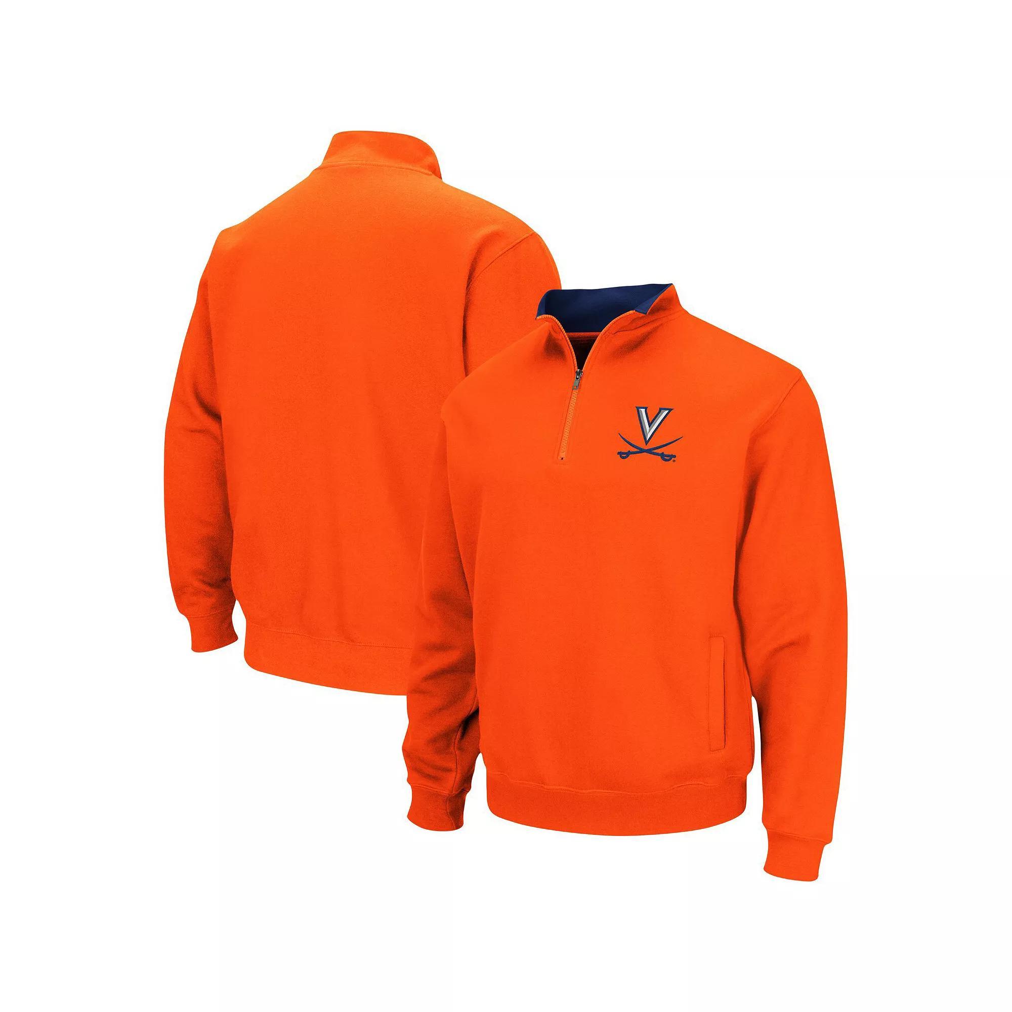 Men's Colosseum Orange Virginia Cavaliers Tortugas Team Logo Quarter-Zip Jacket, Size: Medium Product Image