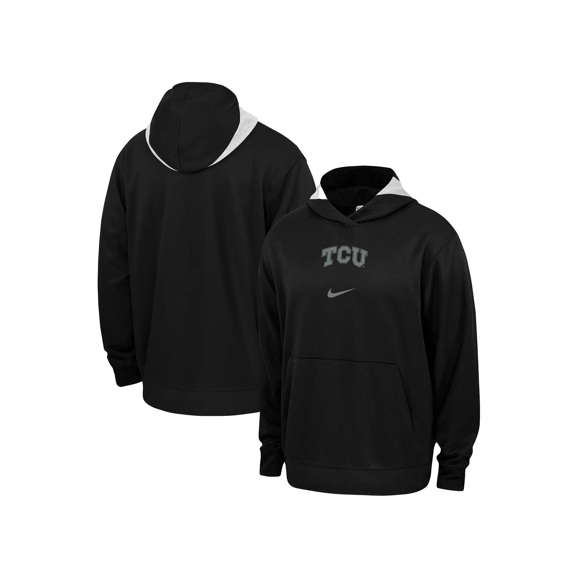 Men's Nike Black TCU Horned Frogs Basketball Spotlight Performance Pullover Hoodie, Size: Medium Product Image