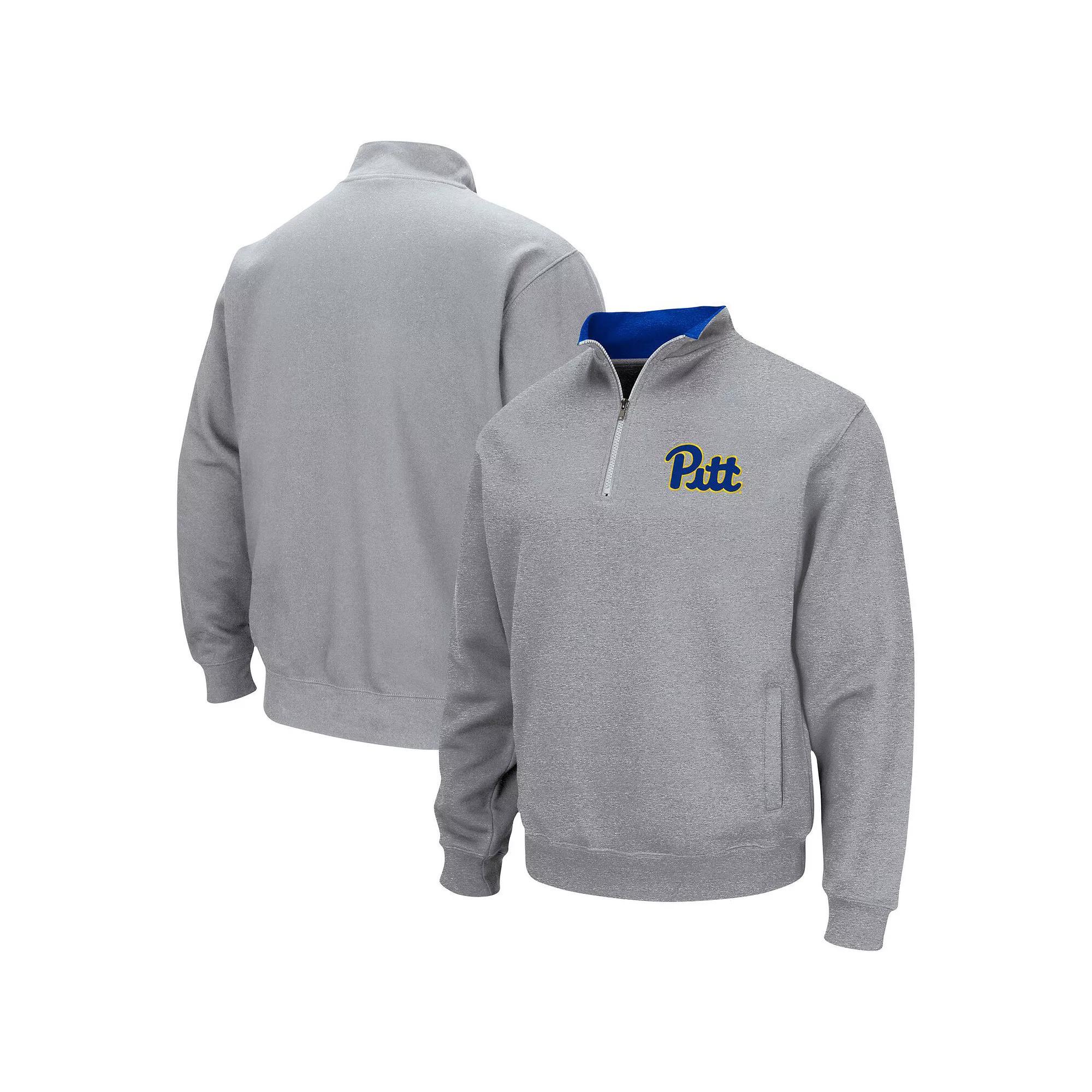 Men's Colosseum Heathered Gray Pitt Panthers Tortugas Team Logo Quarter-Zip Jacket, Size: 2XL, Grey Product Image