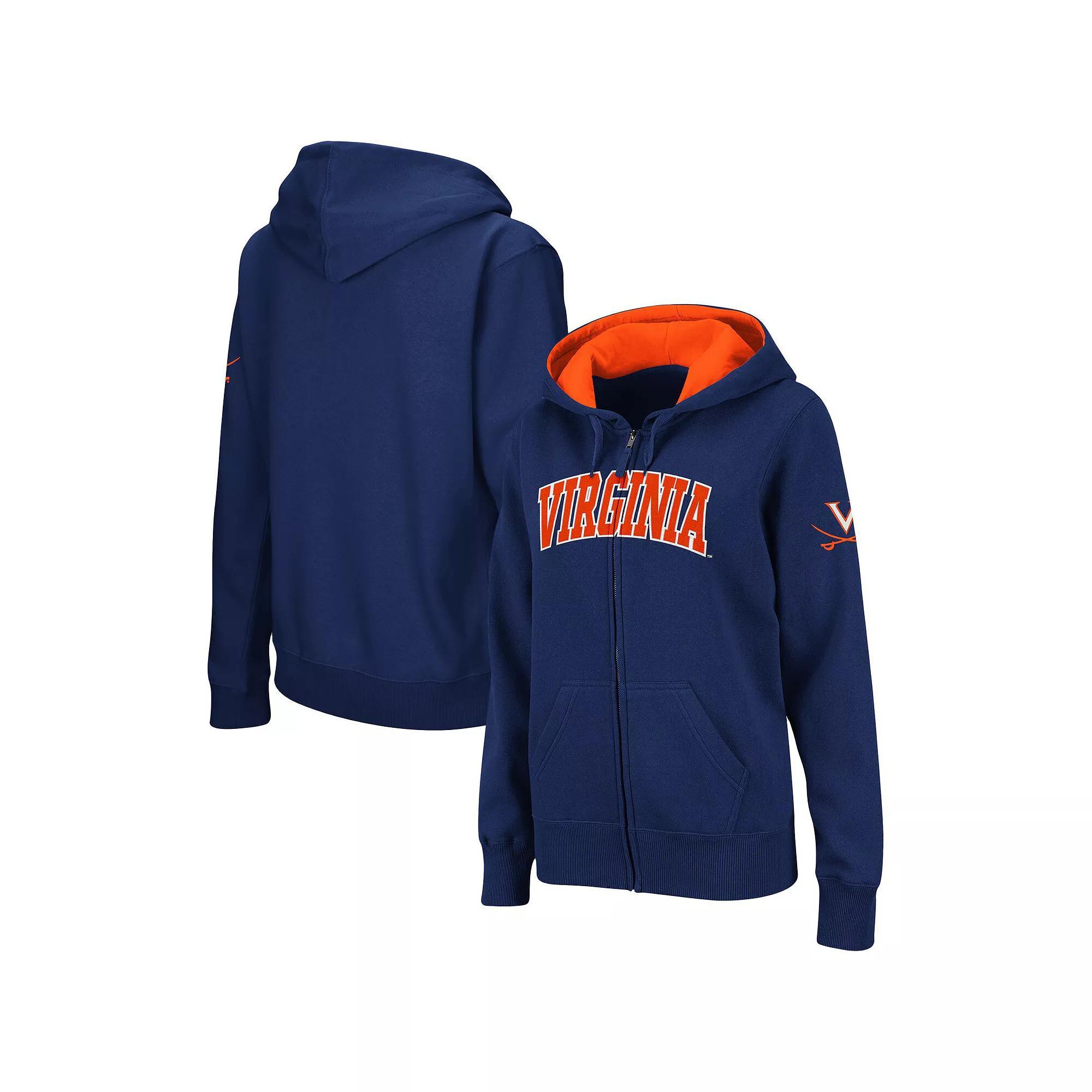 Womens Virginia Cavaliers Arched Name Full-Zip Hoodie Blue Product Image