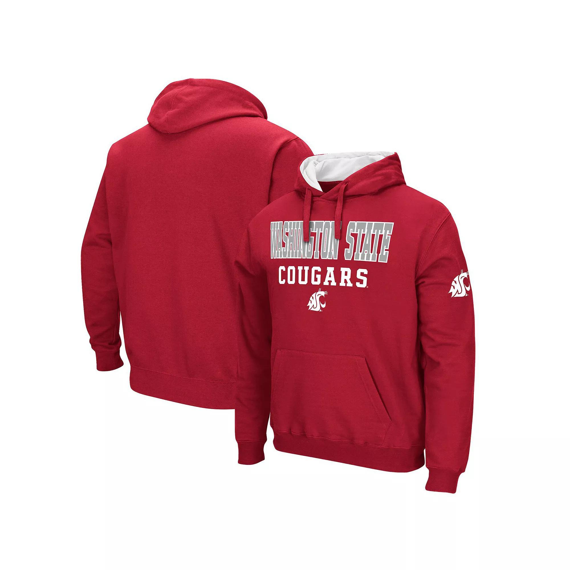 Men's Colosseum Crimson Washington State Cougars Sunrise Pullover Hoodie, Size: 2XL, Wsc Red Product Image