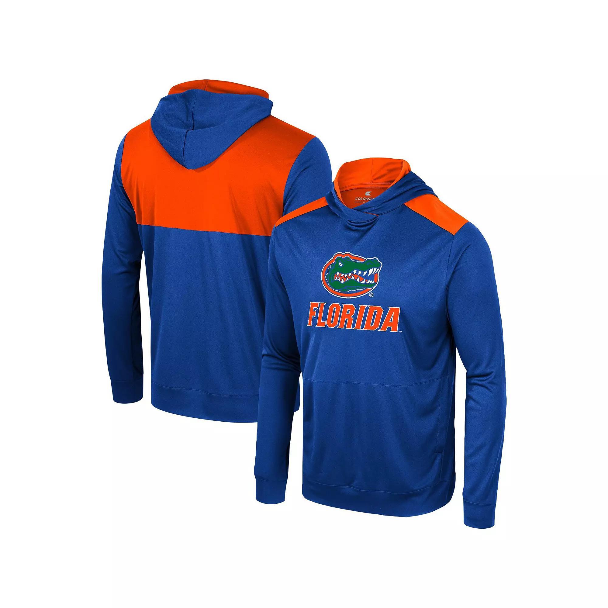Mens Colosseum Royal Florida Gators Warm Up Long Sleeve Hoodie T-Shirt Product Image