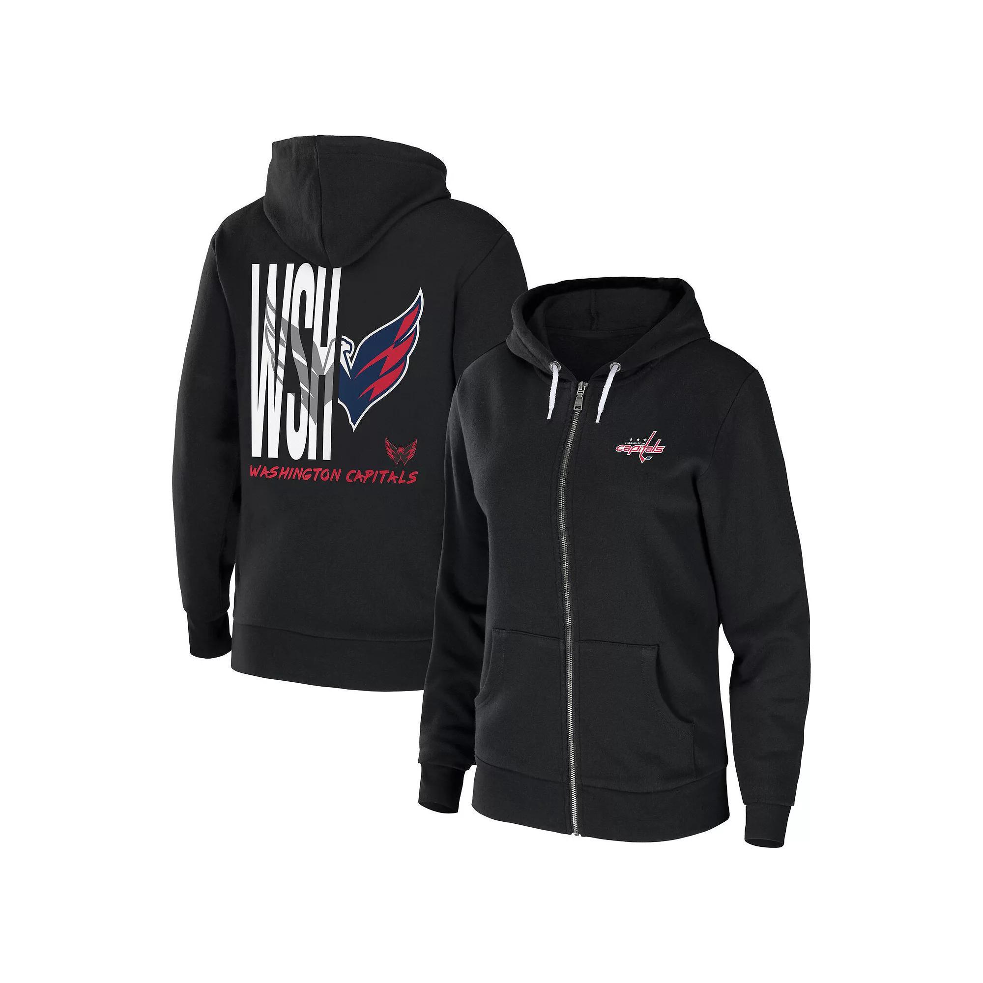 Womens WEAR by Erin Andrews Washington Capitals Sponge Fleece Full-Zip Hoodie Product Image