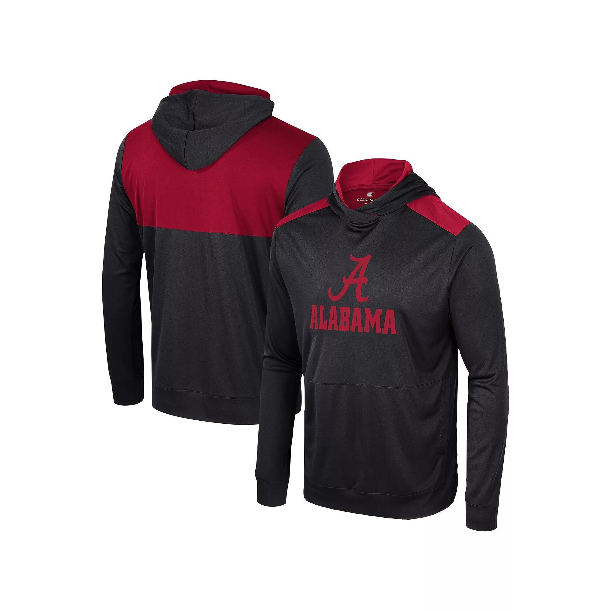 Men's Colosseum Black Wisconsin Badgers Warm Up Long Sleeve Hoodie T-Shirt, Size: Large Product Image