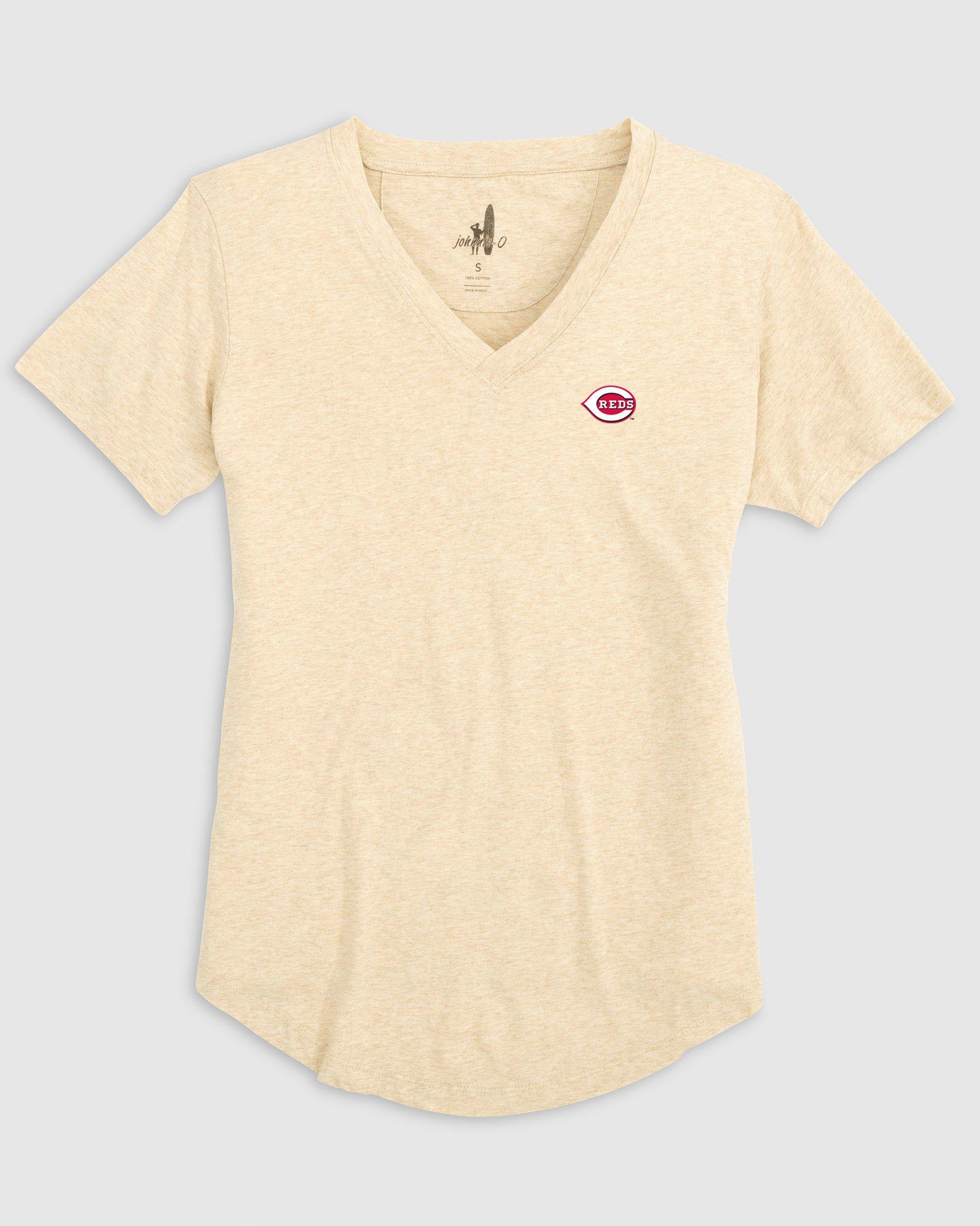 Women's Cincinnati Reds Merediths V-Neck T-Shirt Female Product Image
