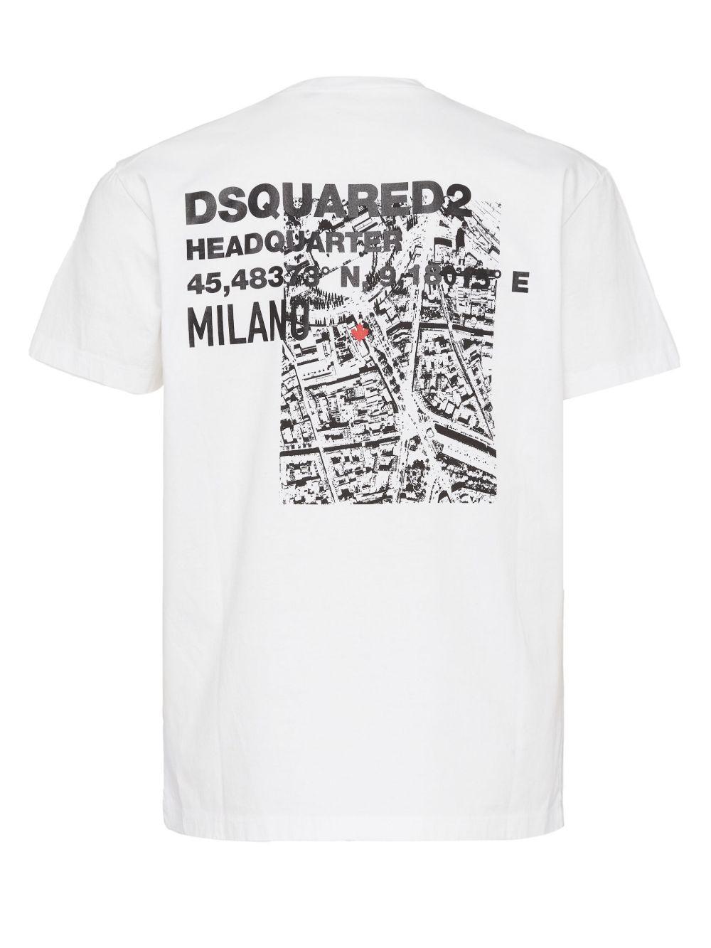 map-print cotton T-shirt Product Image