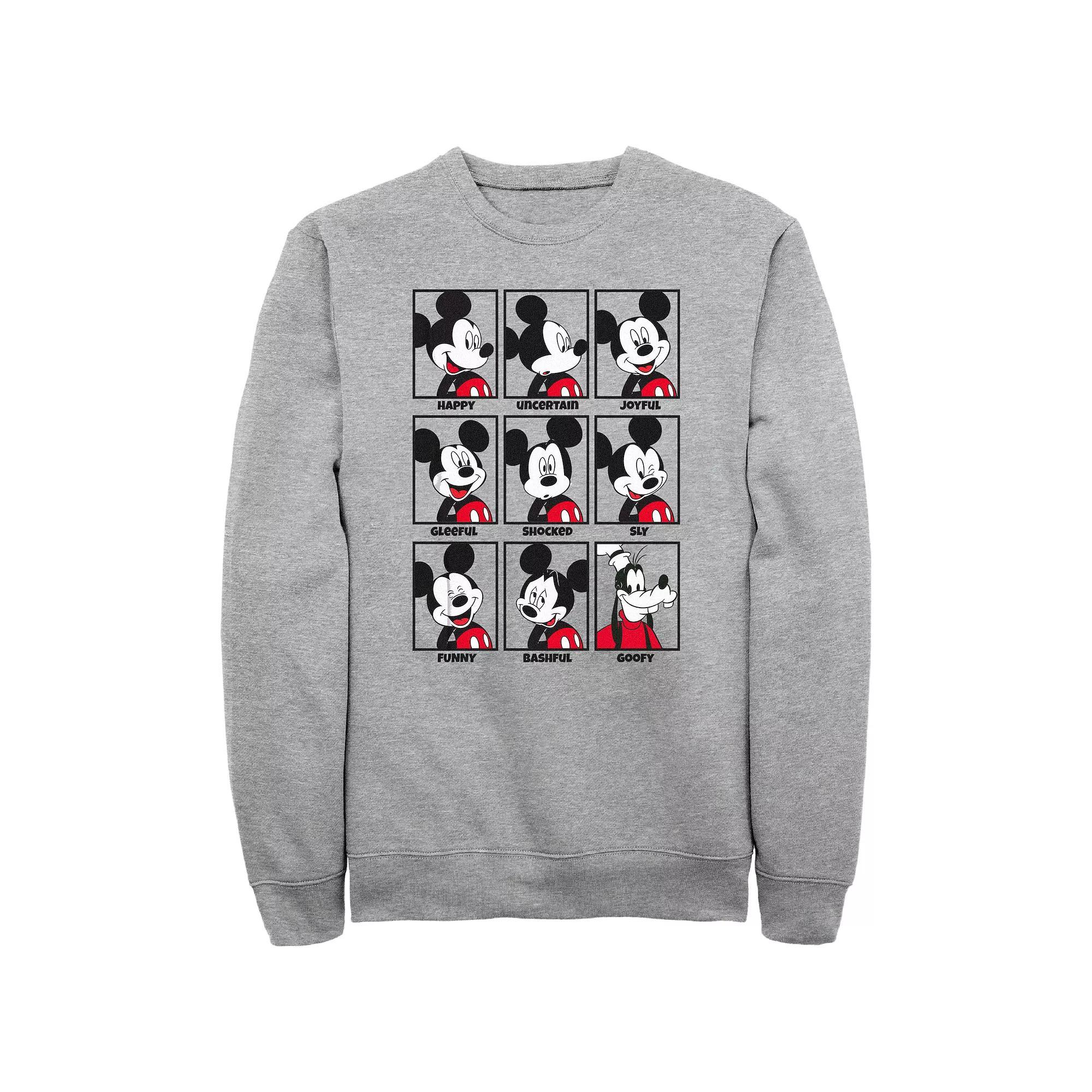 Disney's Mickey Mouse Funny Mood Board Men's Graphic Fleece, Size: Medium, Athletic Grey Product Image