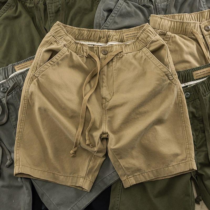 Drawstring Waist Plain Shorts Product Image