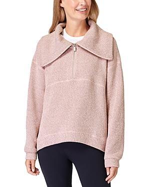 Sweaty Betty Restful Boucle 1/2 Zip Sweats (Lily ) Women's Clothing Product Image