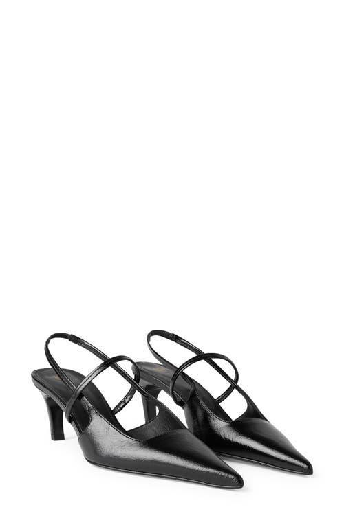 Sharp Leather Slingback Pumps Product Image