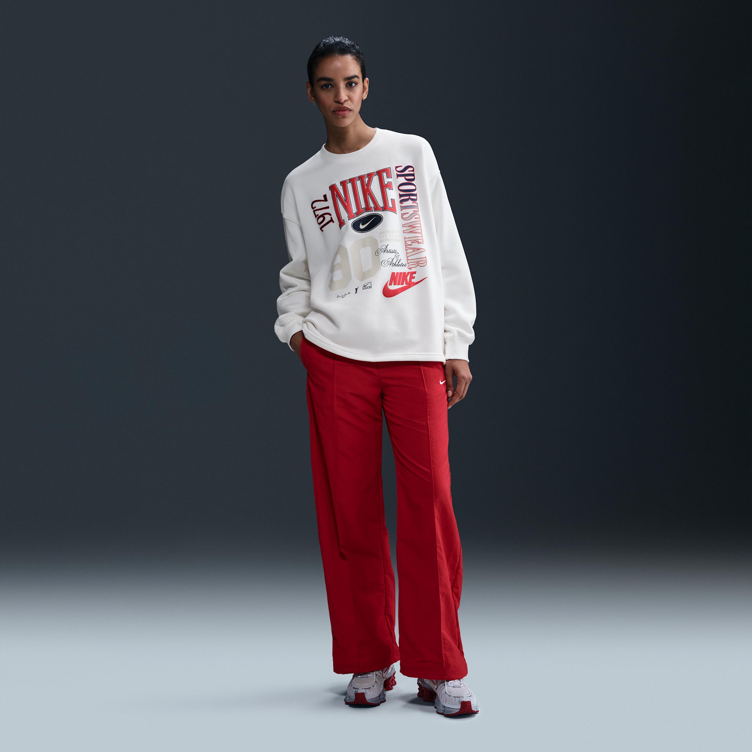 Women's Nike Sportswear Oversized Crew-Neck French Terry Sweatshirt Product Image