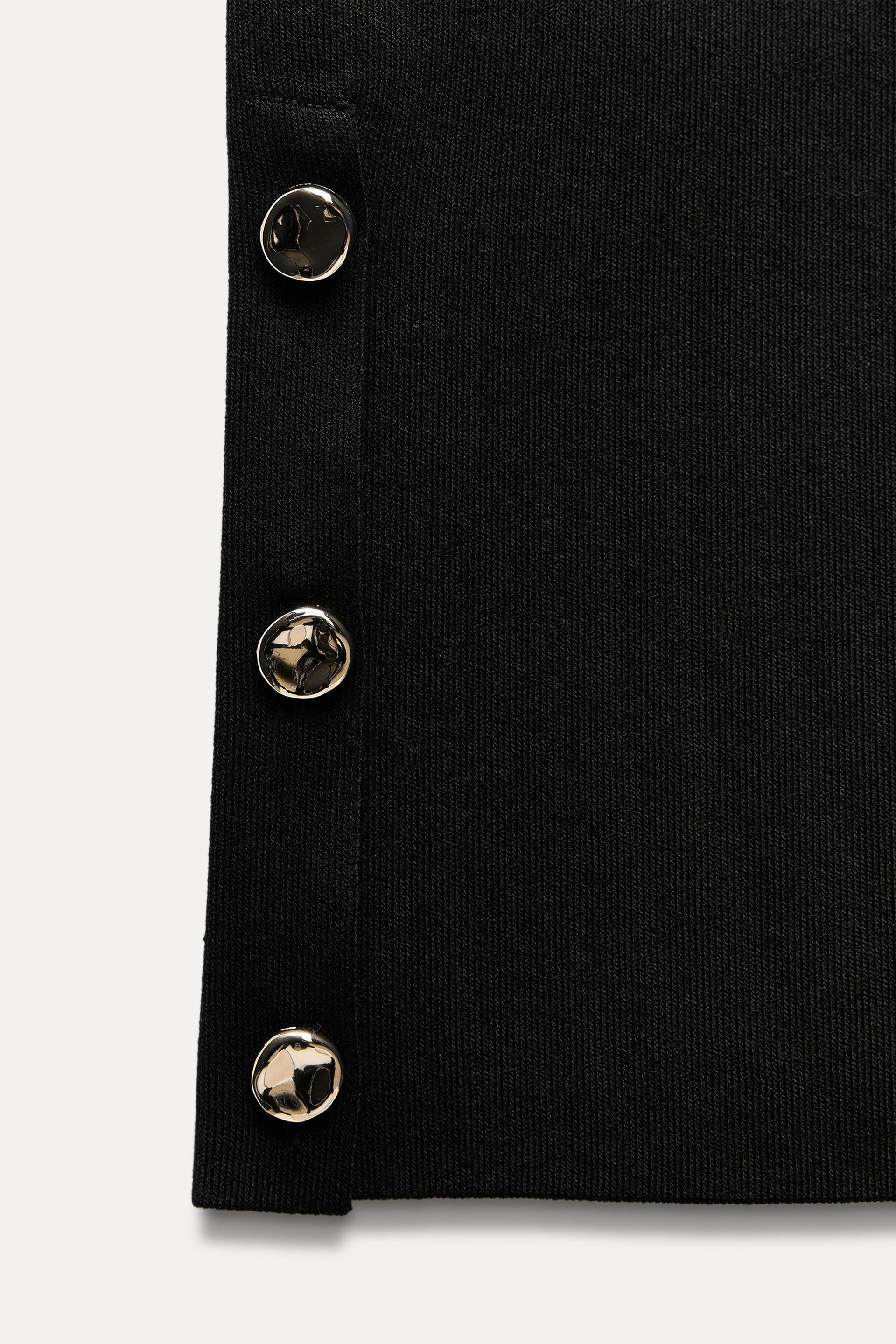 KNIT TOP WITH SIDE BUTTONS Product Image