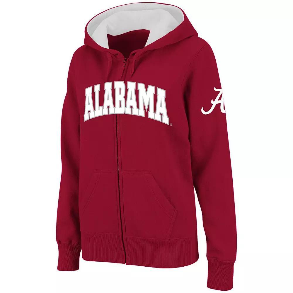 Women's Stadium Athletic Crimson Alabama Crimson Tide Arched Name Full-Zip Hoodie, Size: 2XL, Red Product Image