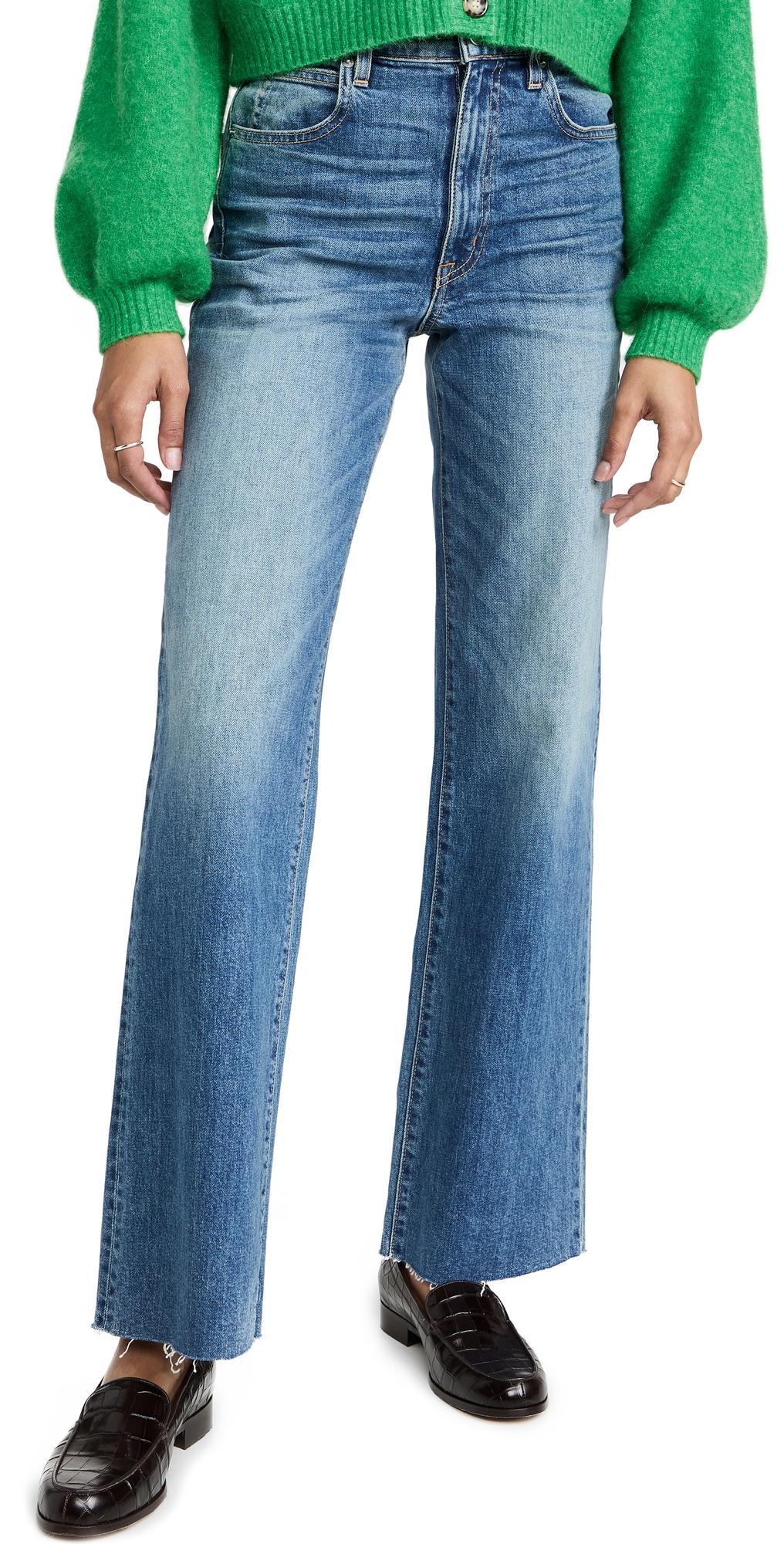 Womens Grace High-Rise Stretch Wide-Leg Jeans Product Image